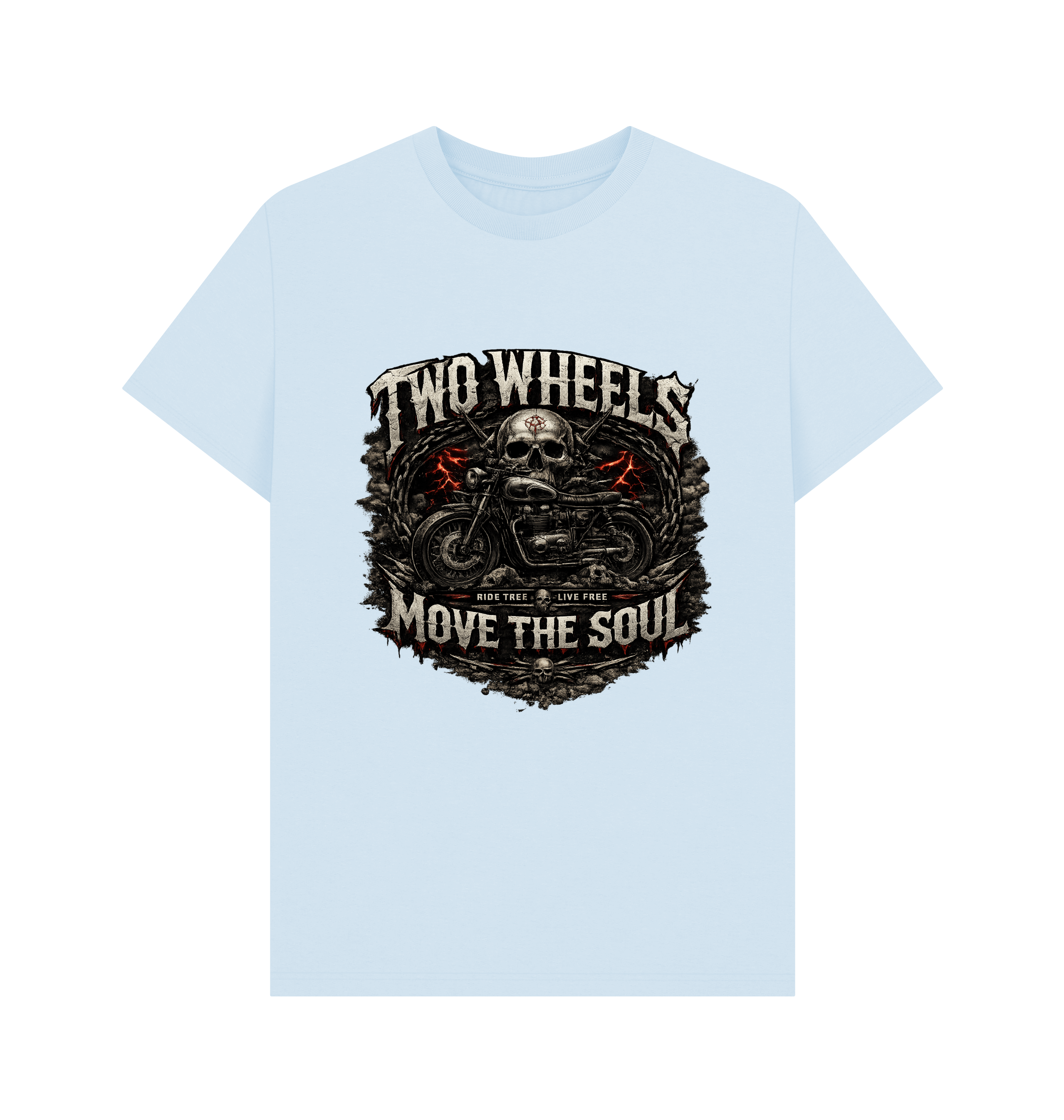 Sky Blue Printed T-shirt Front