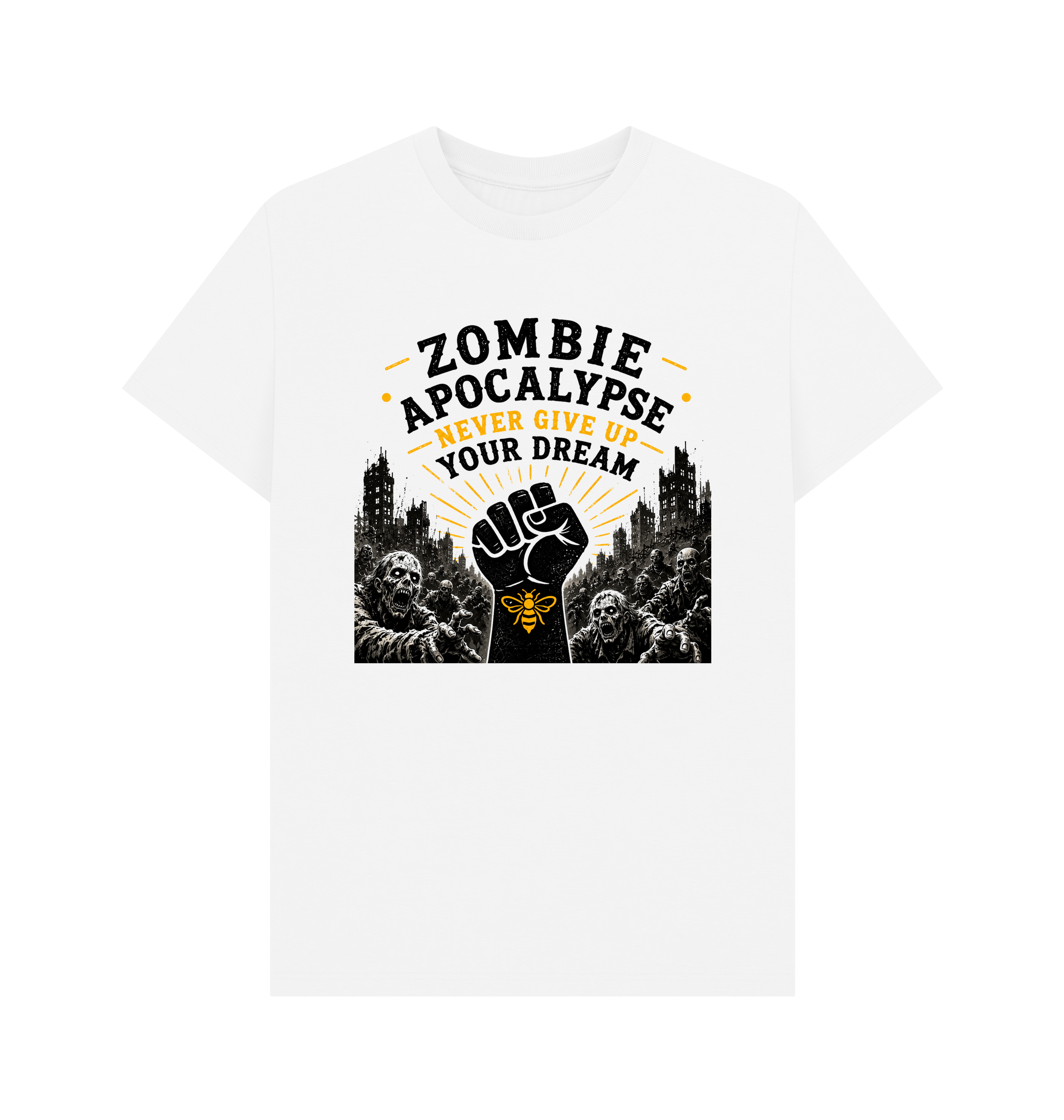 White Printed T-shirt Front