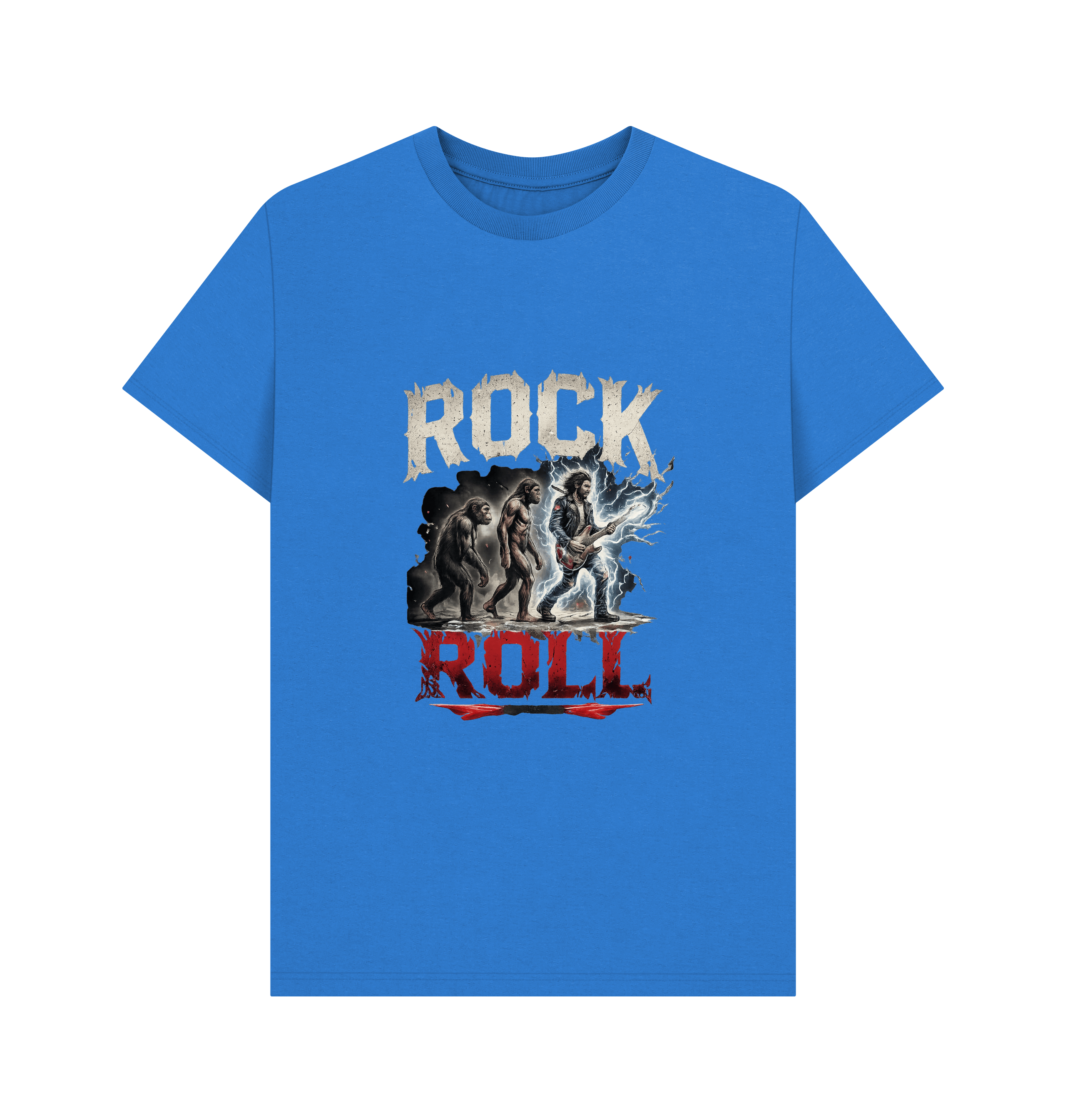 Bright Blue Printed T-shirt Front