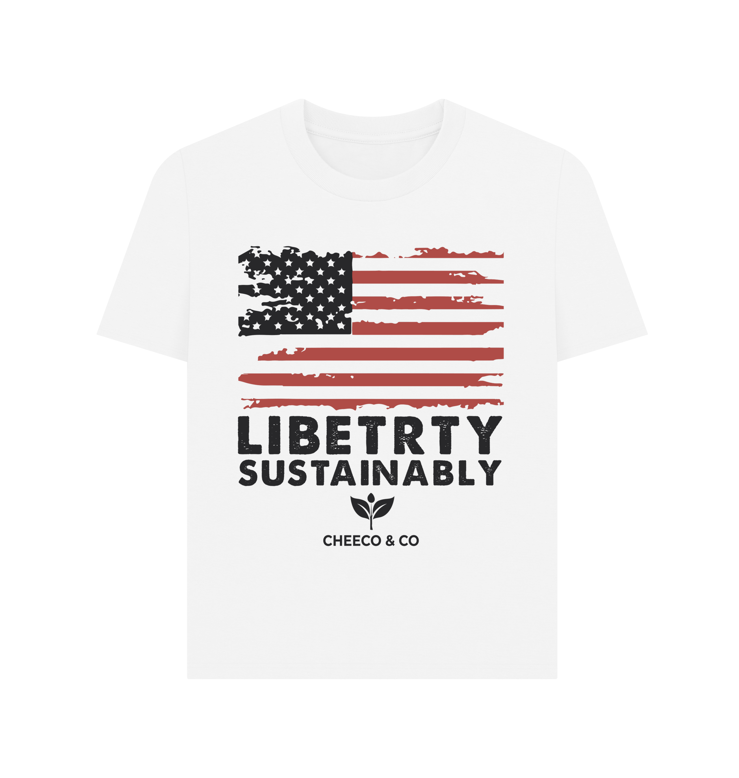 White Printed T-shirt Front