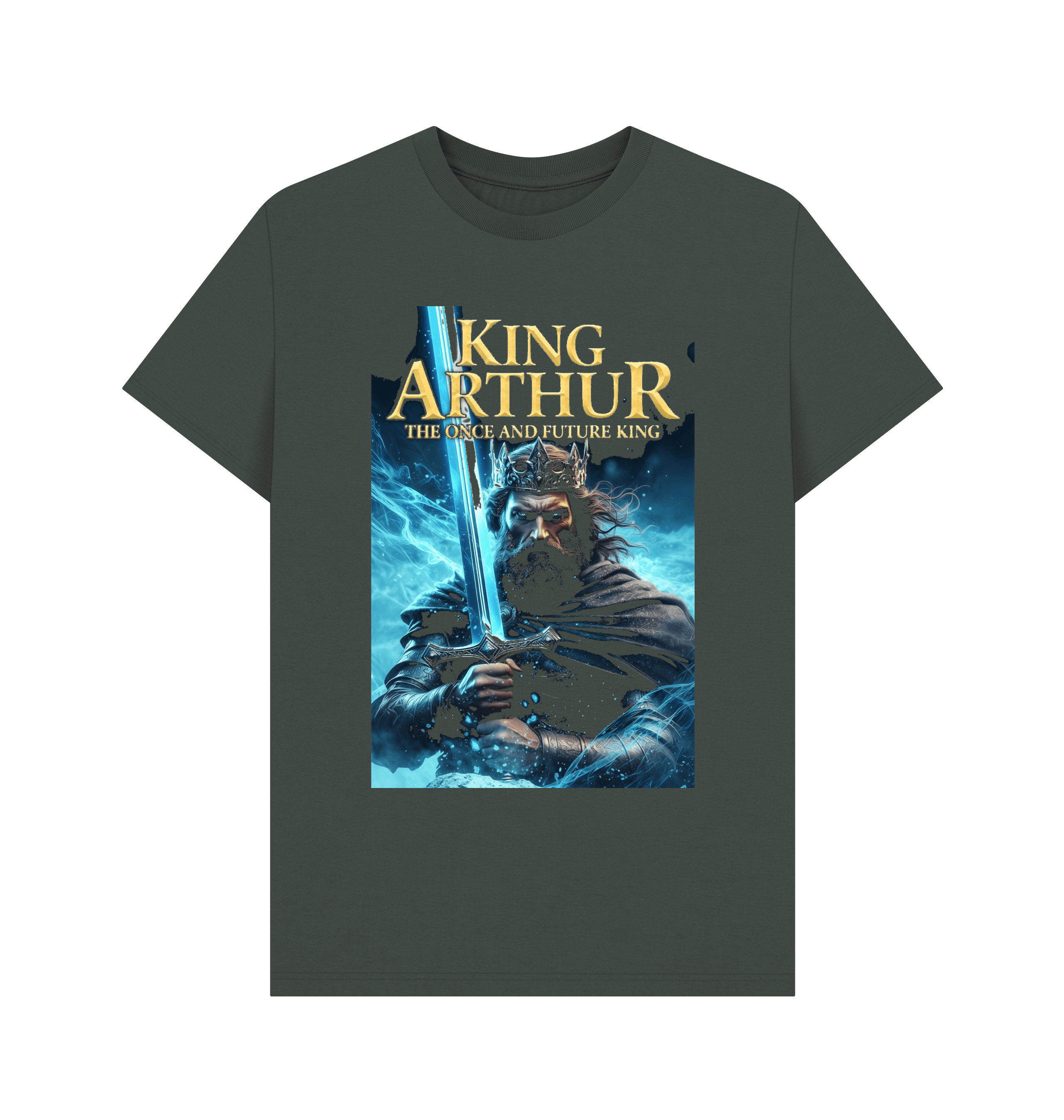Dark Grey Printed T-shirt Front