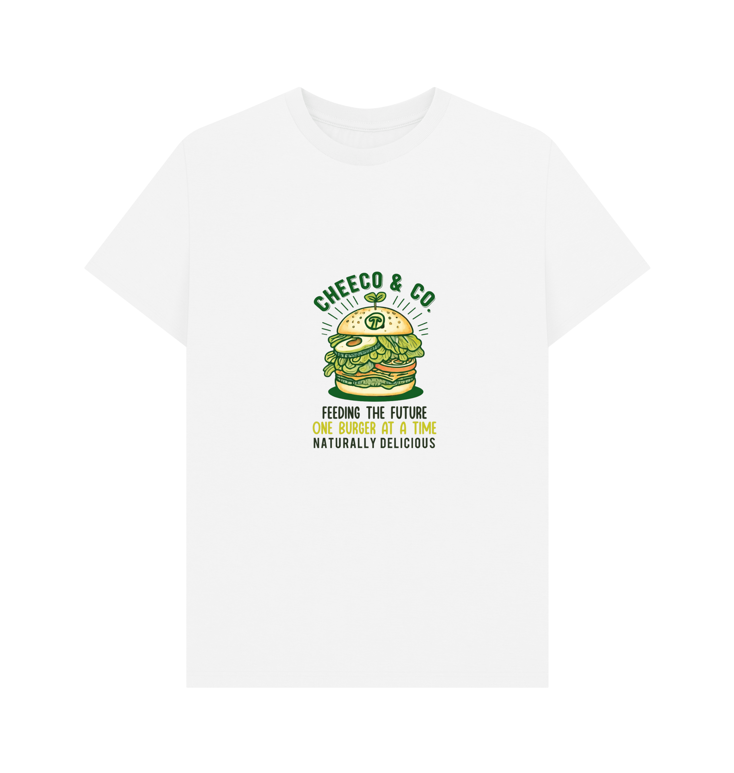 White Printed T-shirt Front