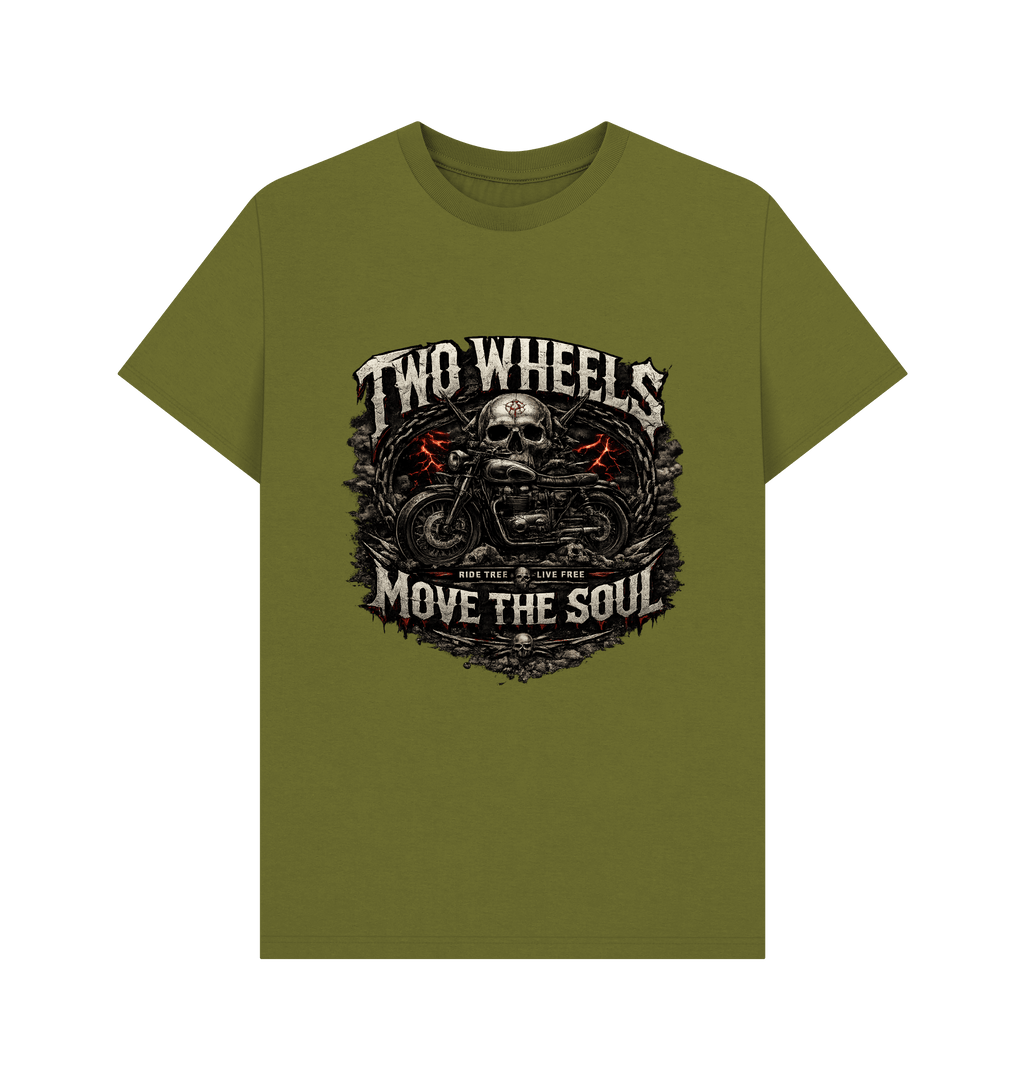 Moss Green Printed T-shirt Front