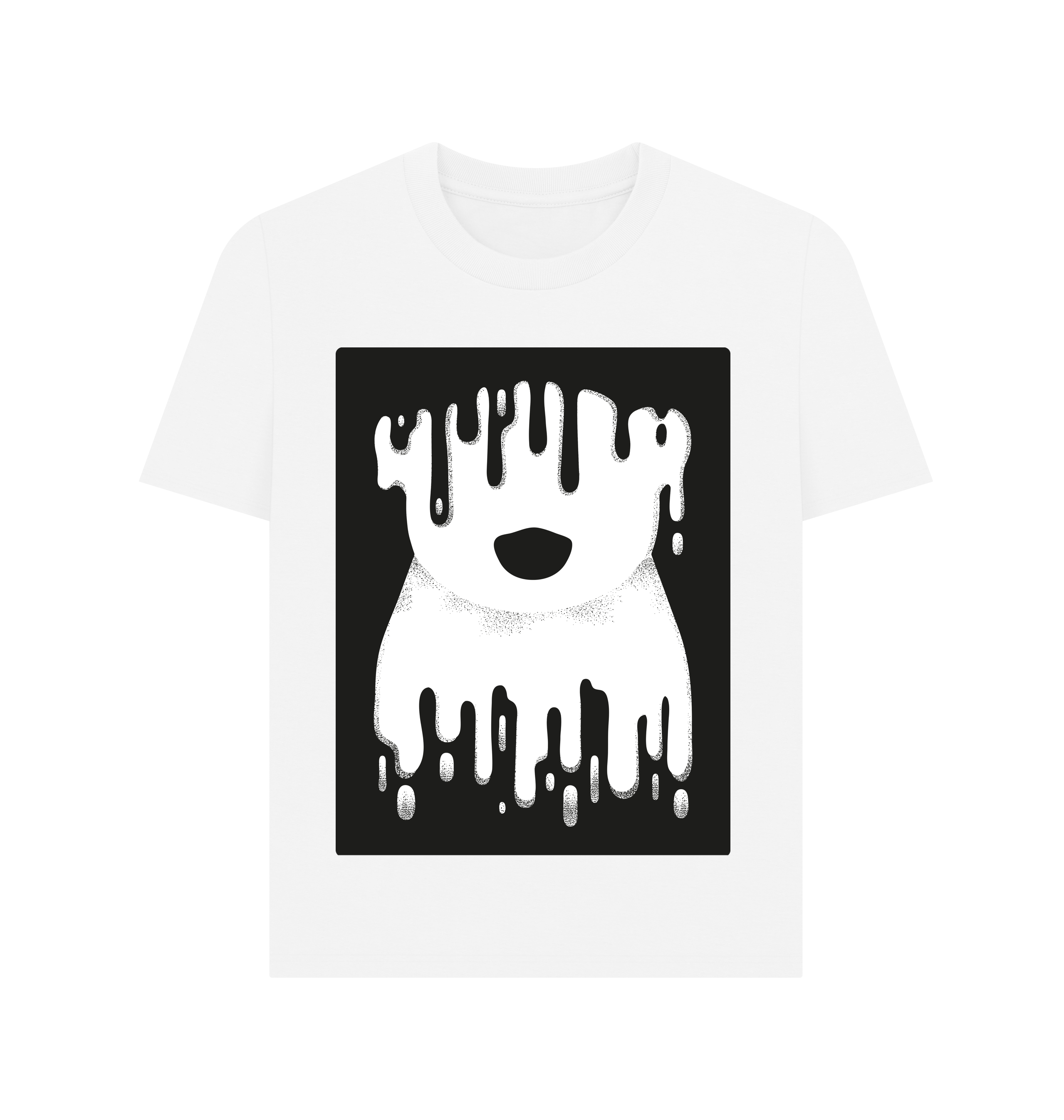 White Printed T-shirt Front