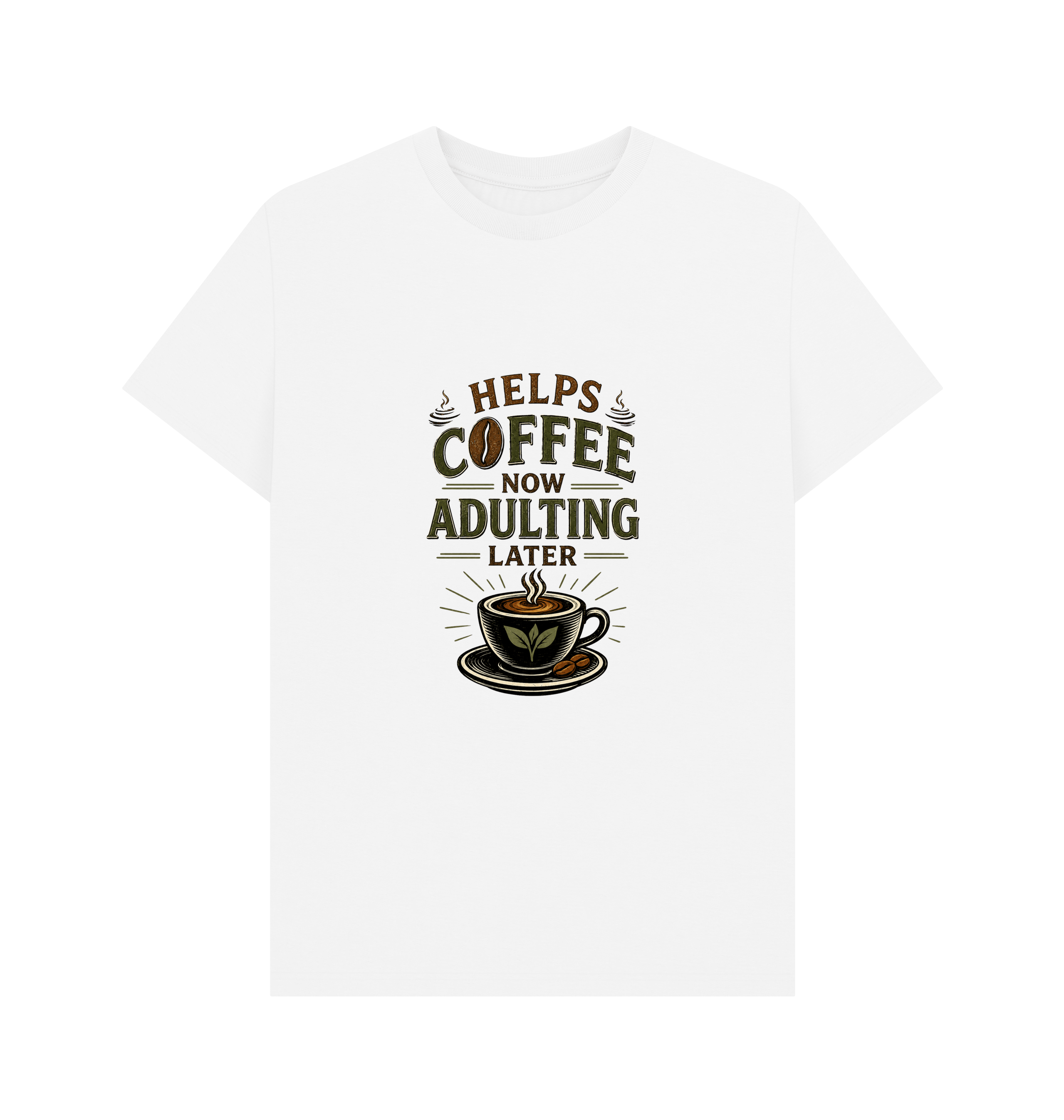 White Printed T-shirt Front