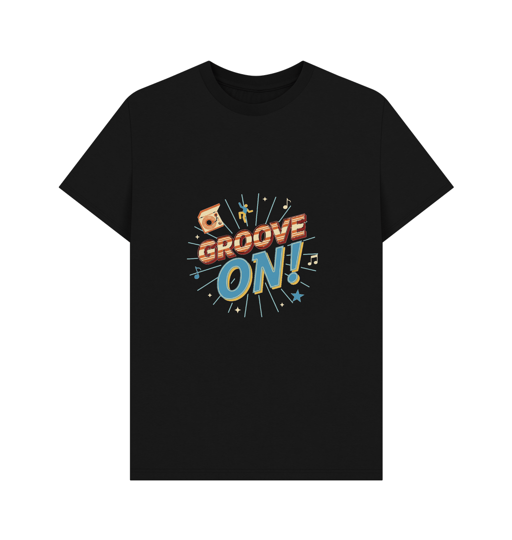 Black Printed T-shirt Front