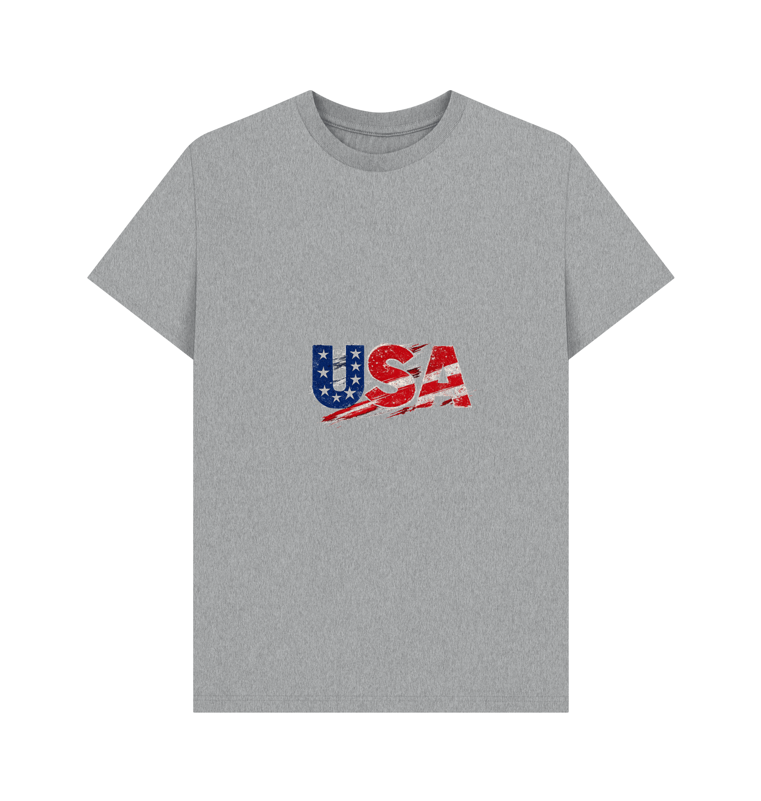 Athletic Grey Printed T-shirt Front