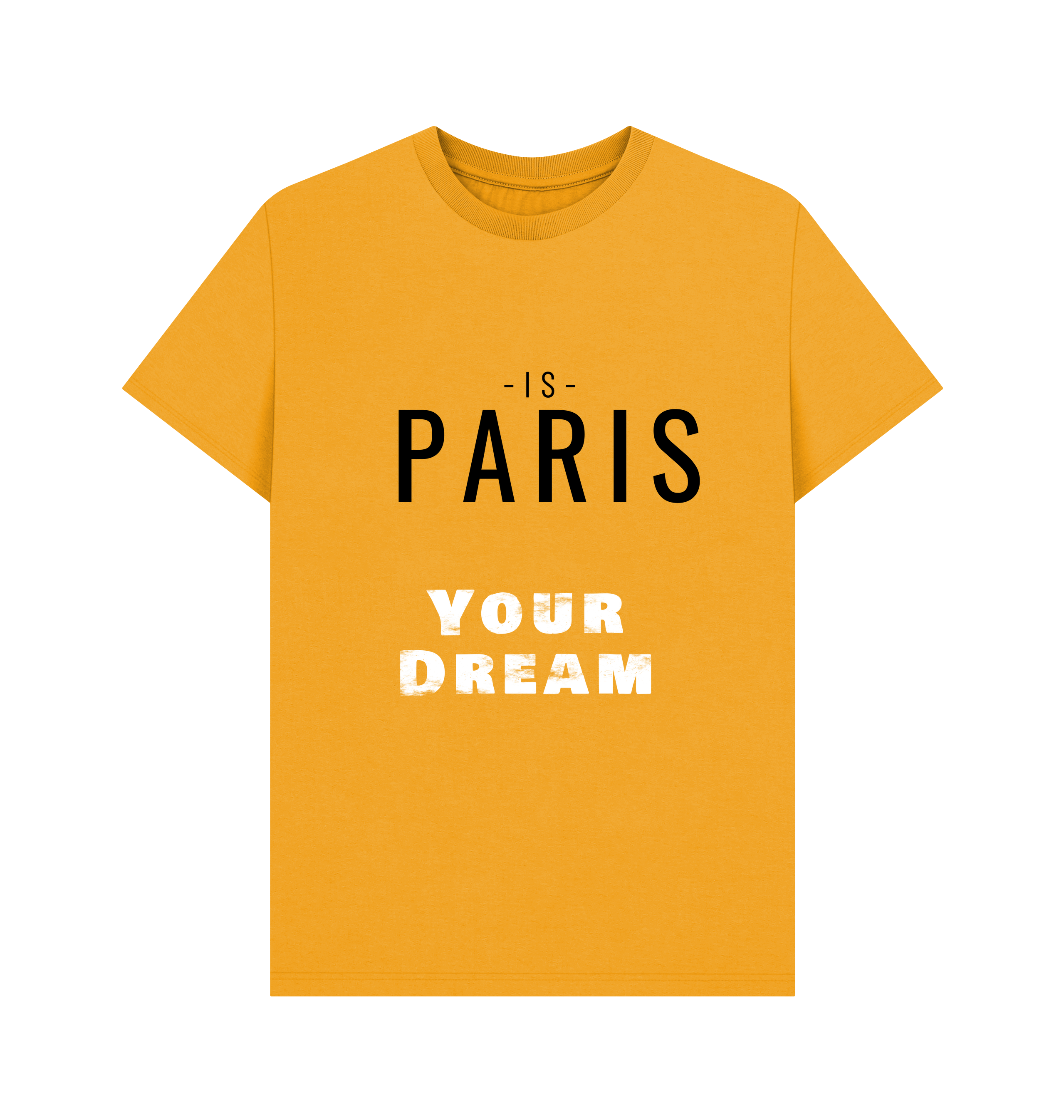 Mustard Printed T-shirt Front
