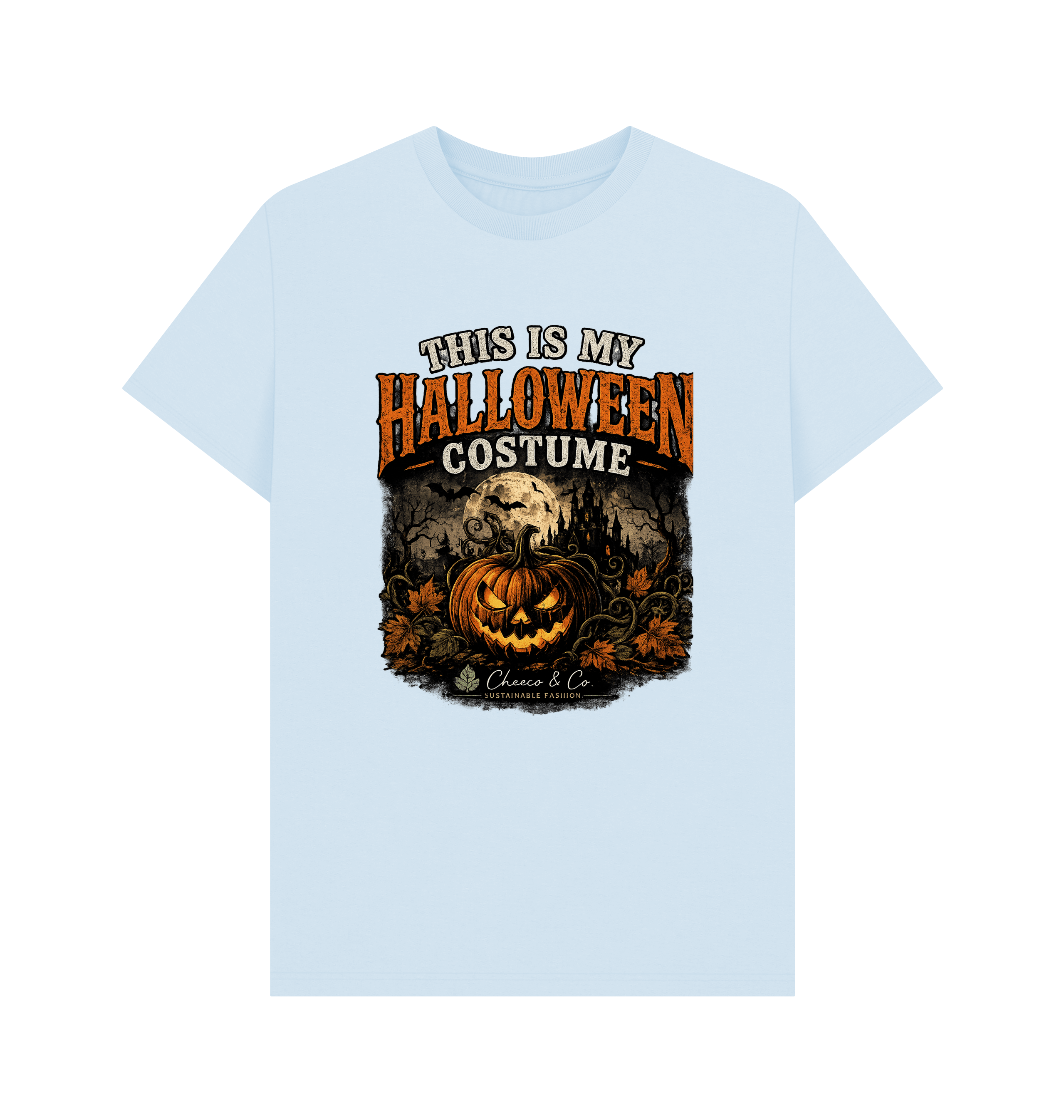 Sky Blue Printed T-shirt Front