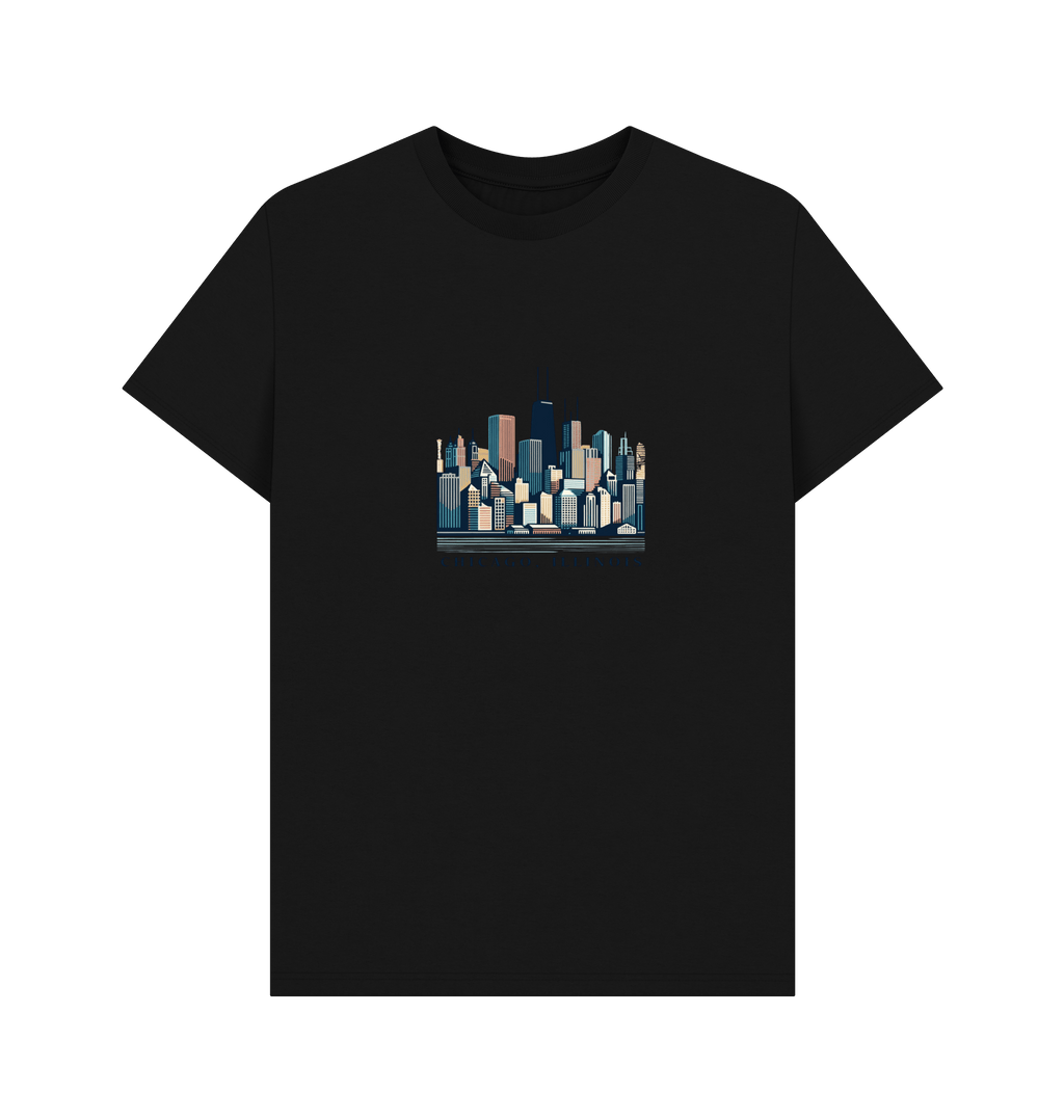 Black Printed T-shirt Front