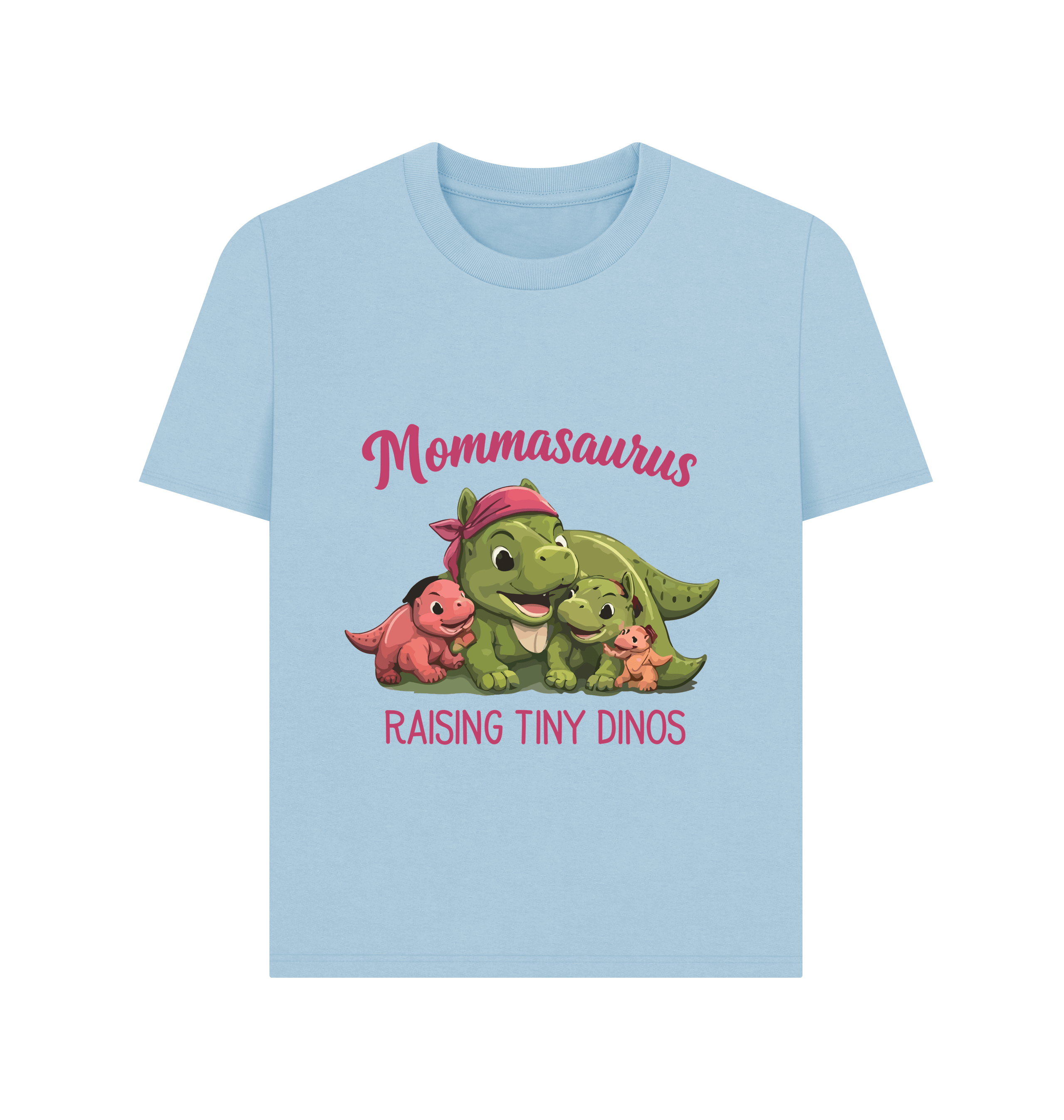 Milky Blue Printed T-shirt Front