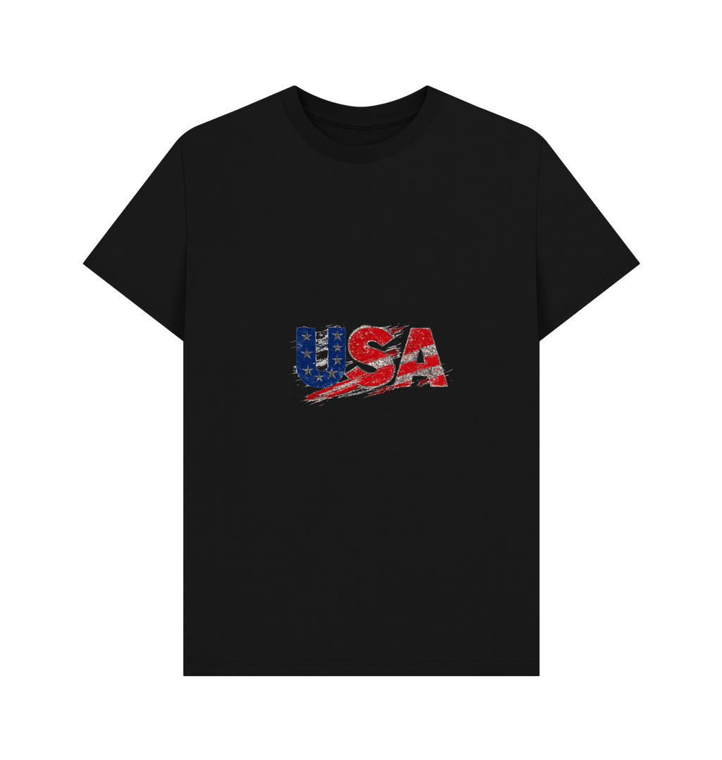 Black Printed T-shirt Front