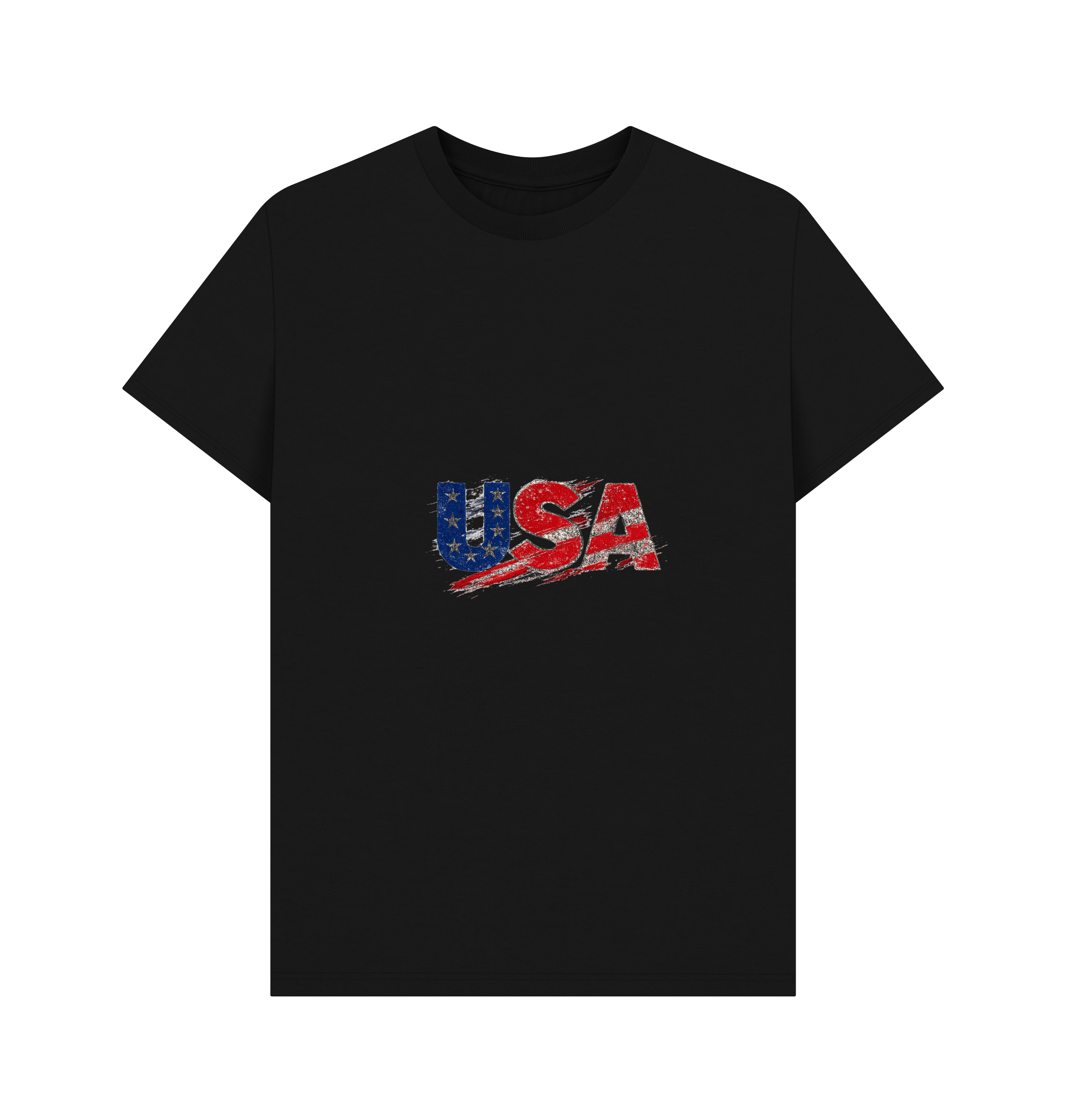 Black Printed T-shirt Front