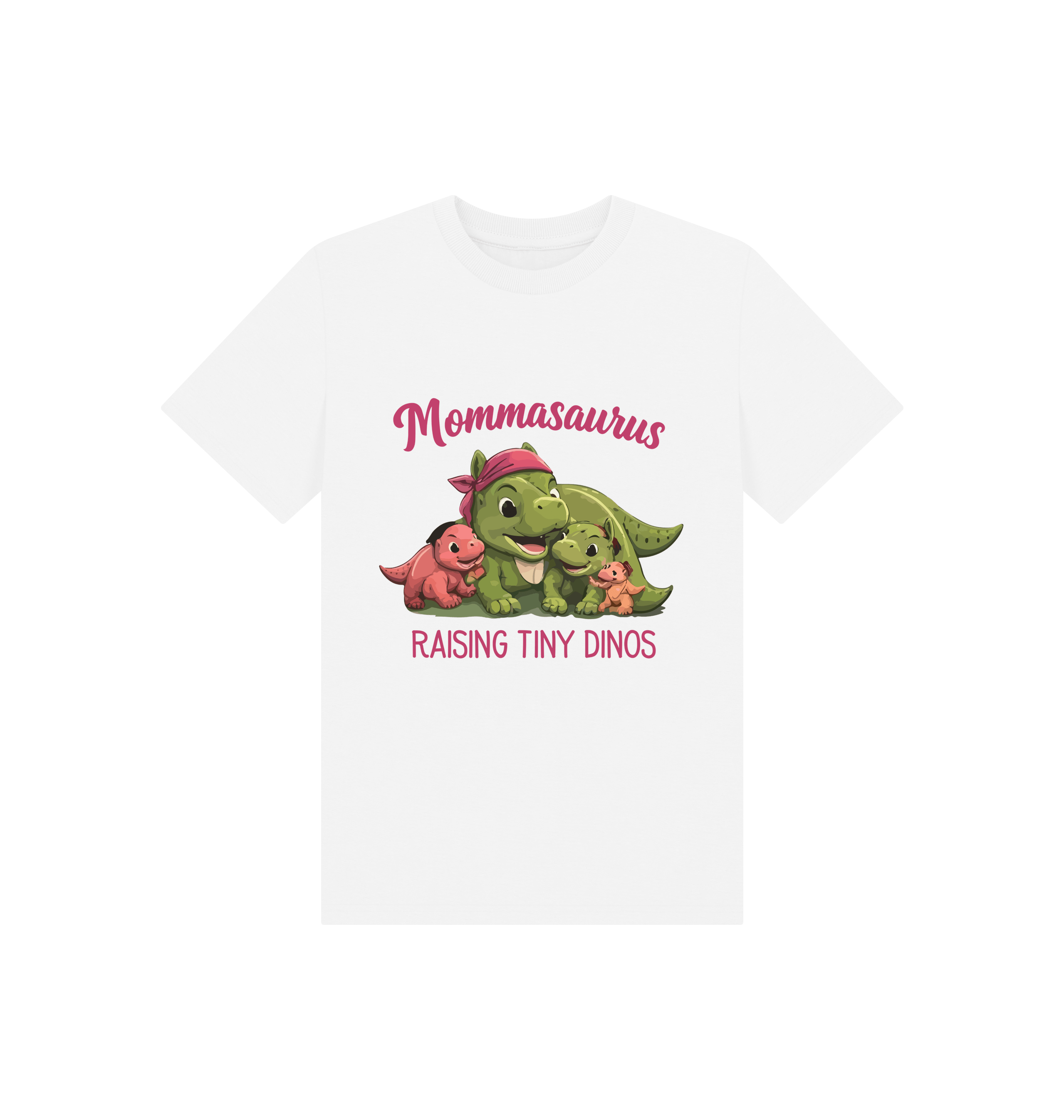 White Printed Kids T-Shirt Front