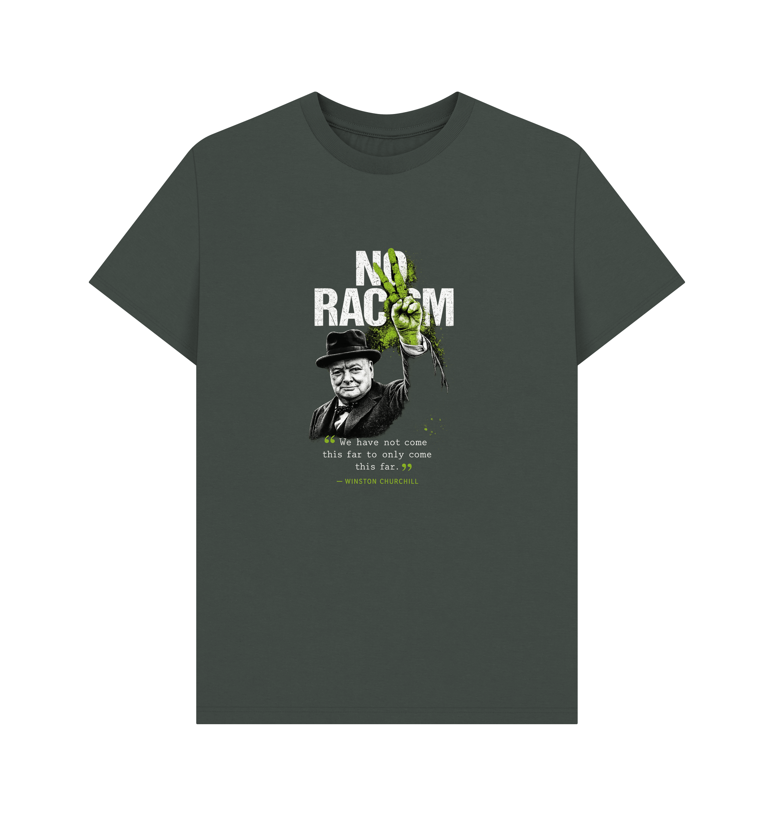 Dark Grey Printed T-shirt Front