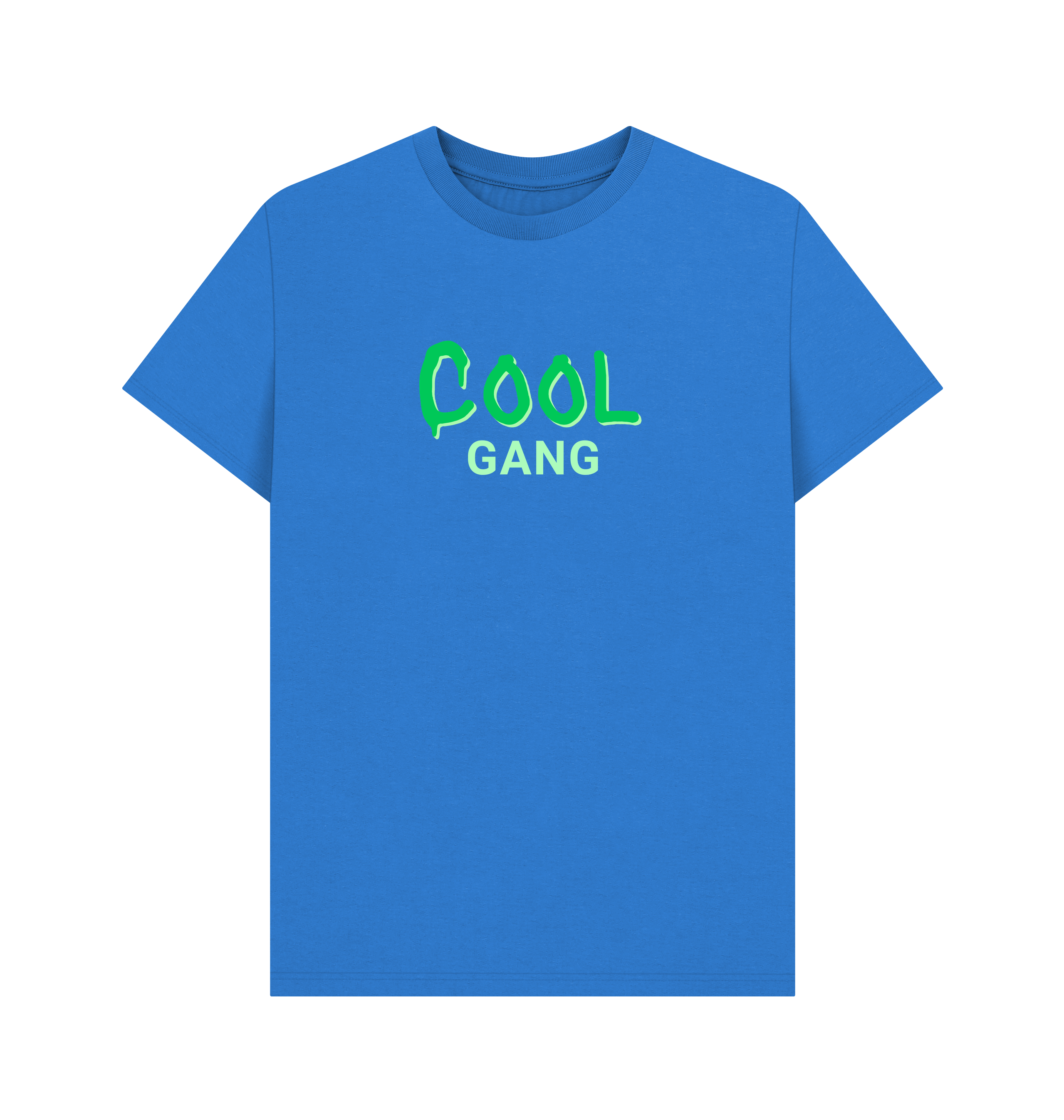 Bright Blue Printed T-shirt Front