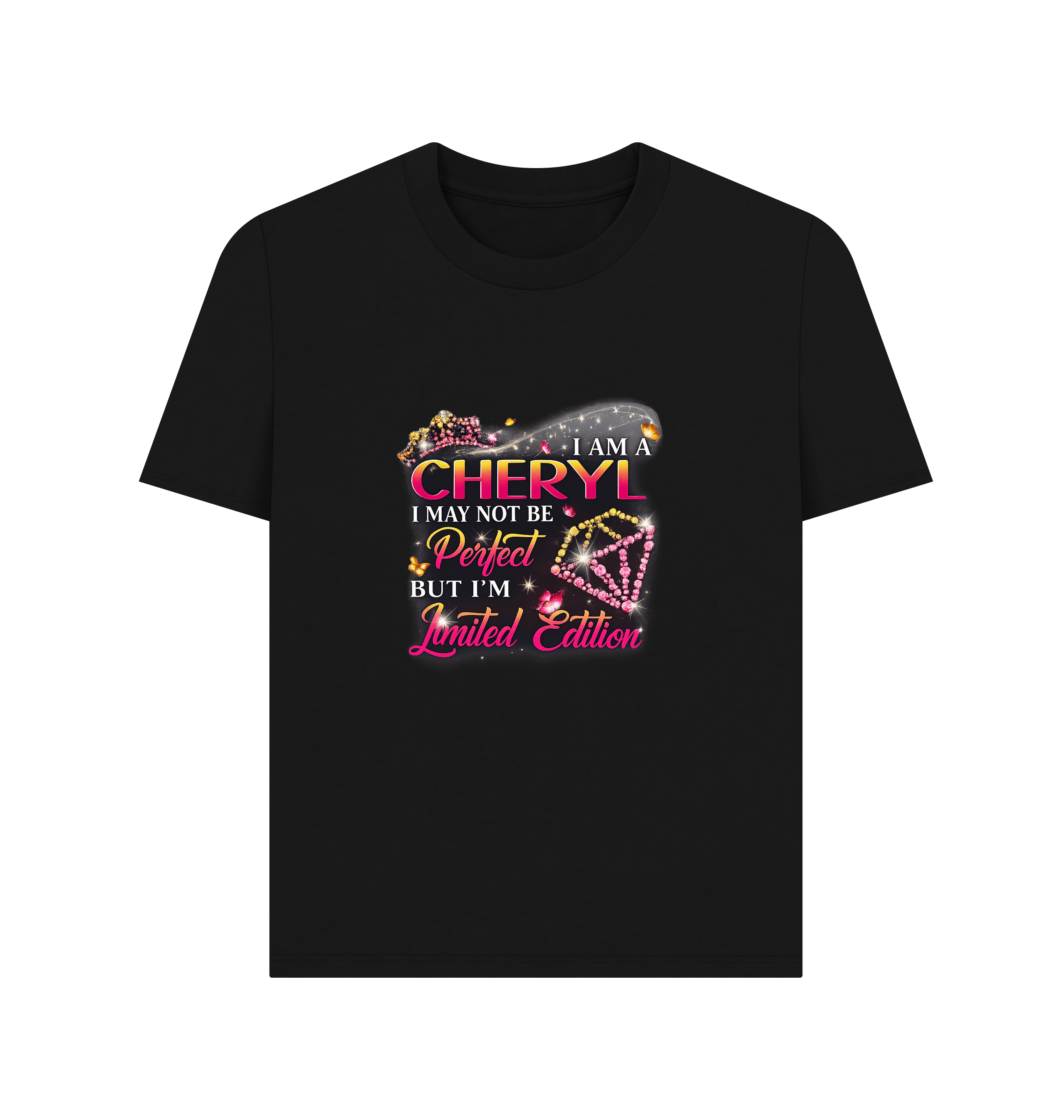 Black Printed T-shirt Front