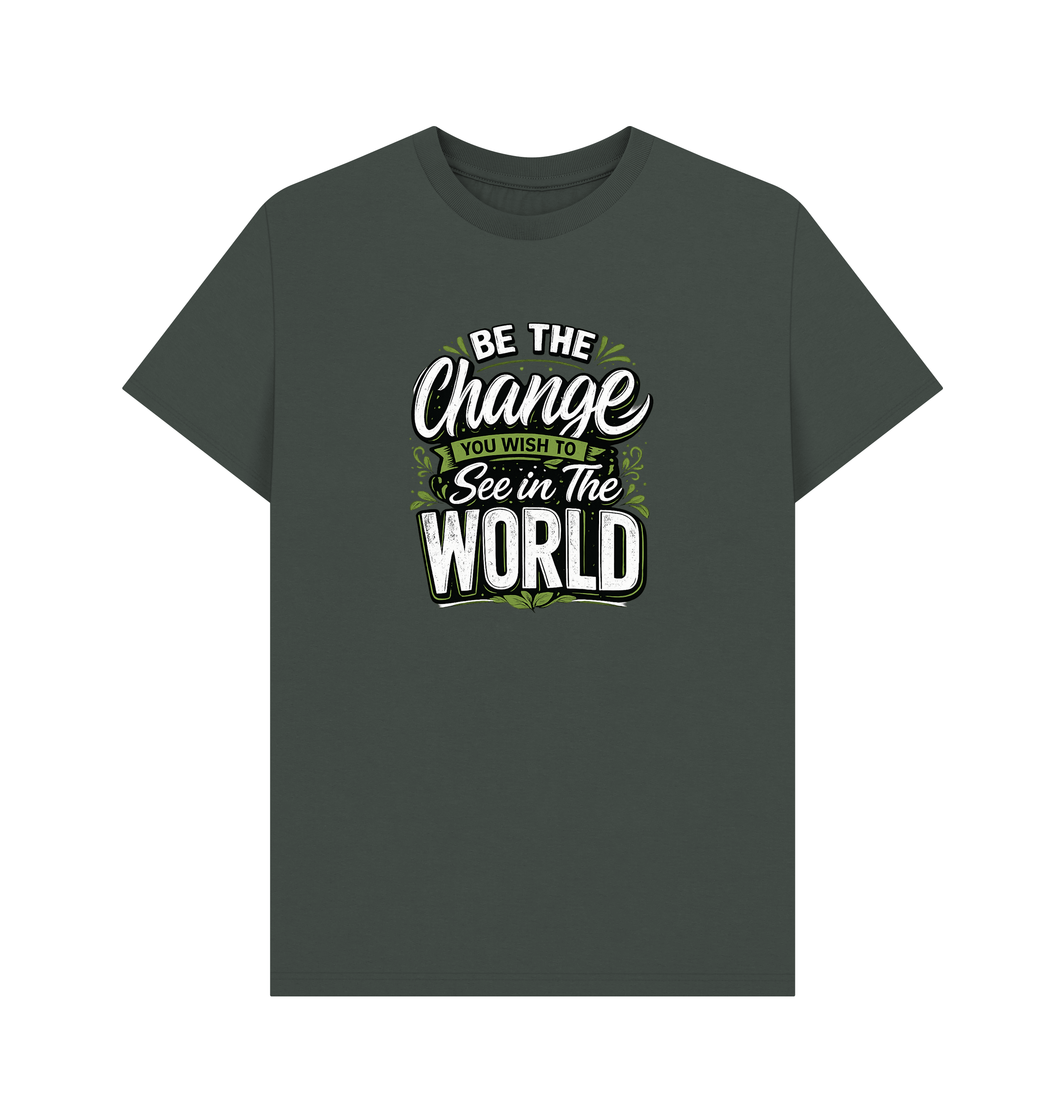 Dark Grey Printed T-shirt Front
