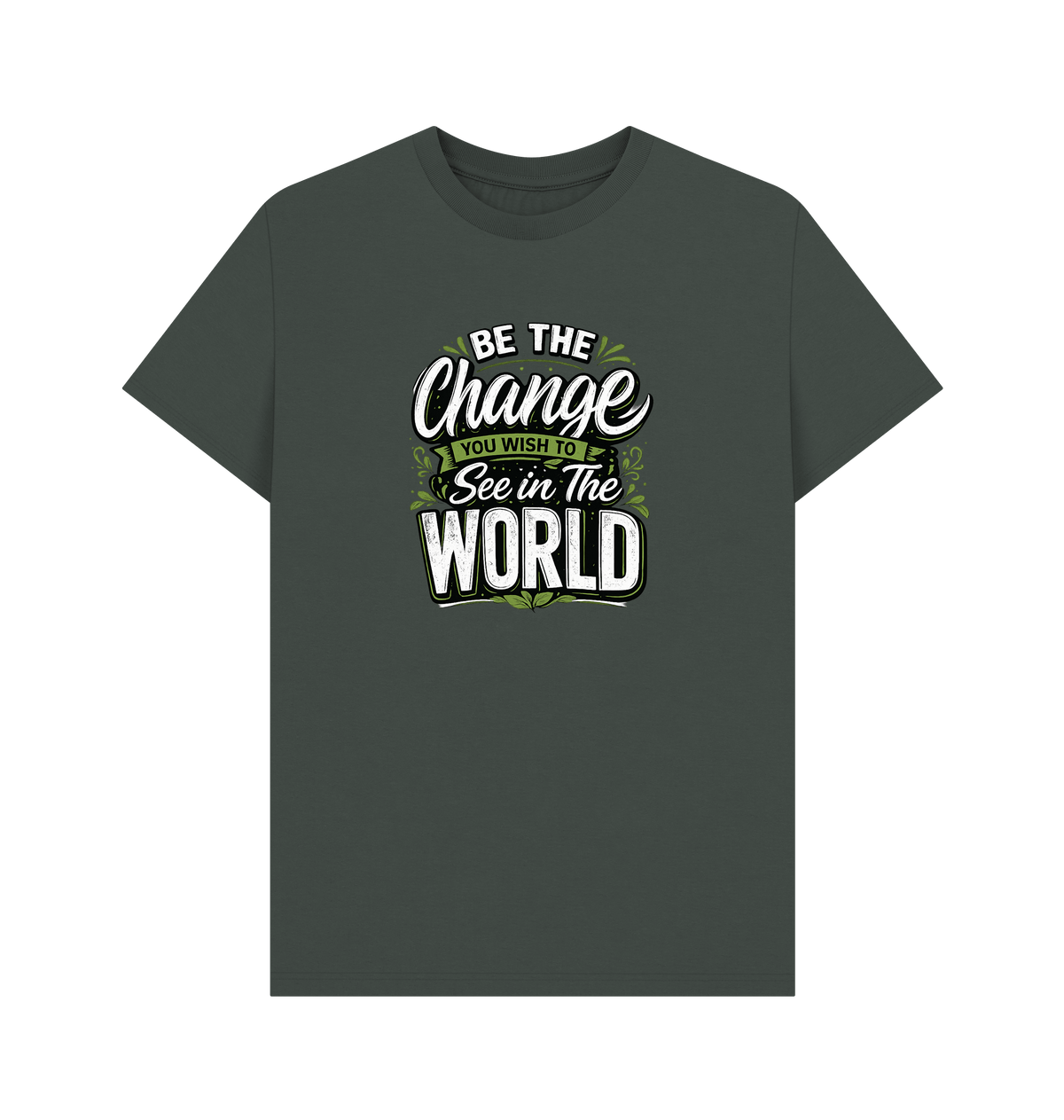 Dark Grey Printed T-shirt Front
