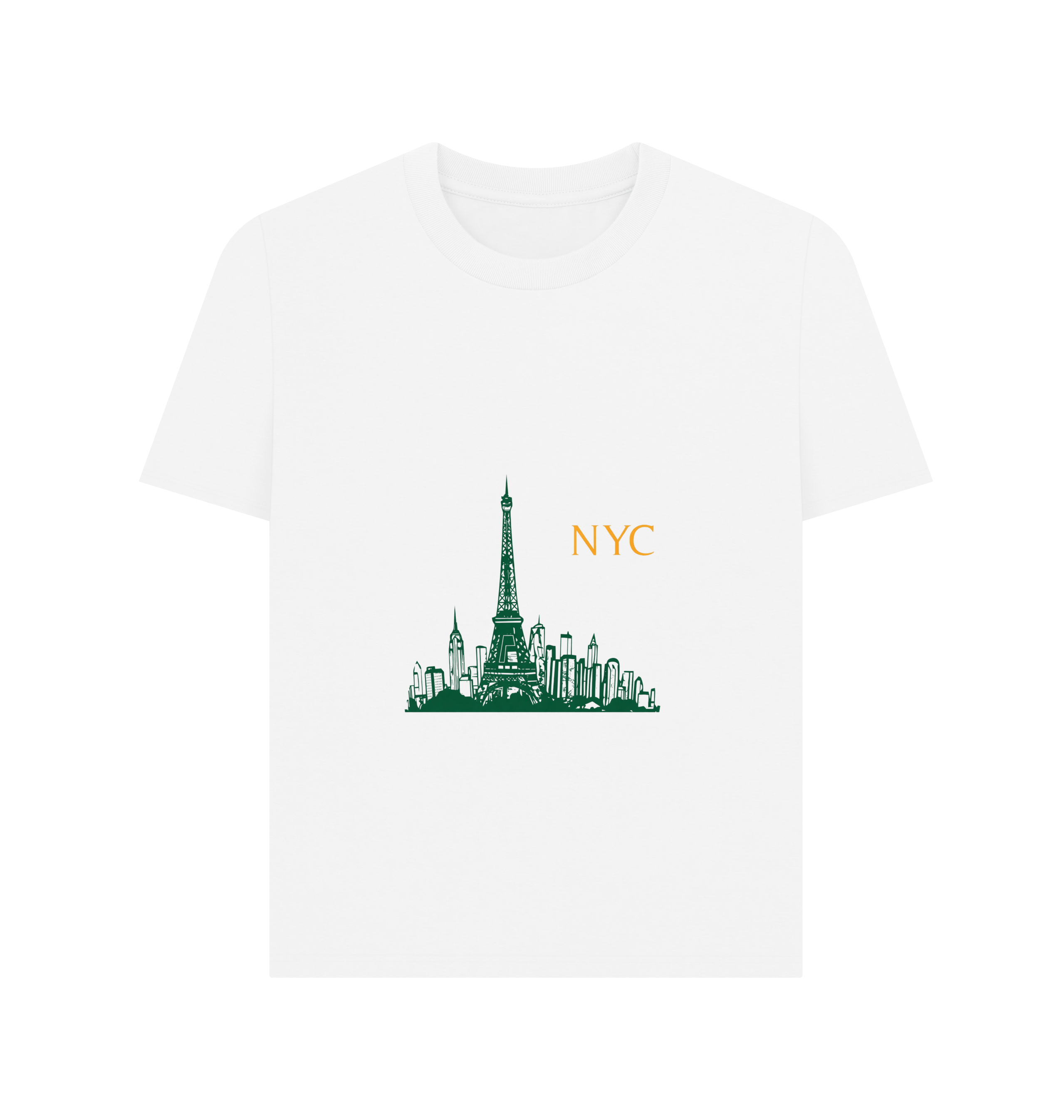 White Printed T-shirt Front
