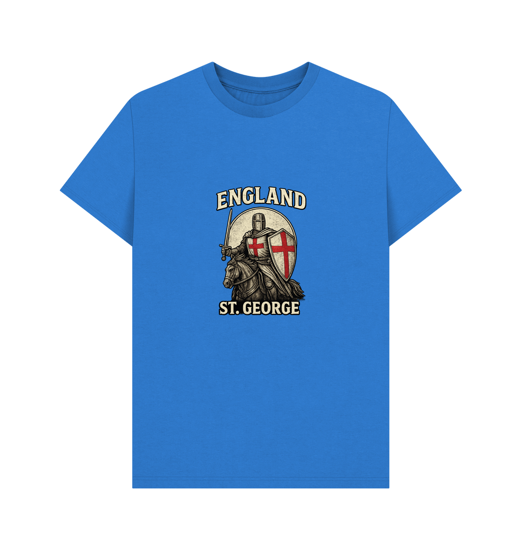 Bright Blue Printed T-shirt Front