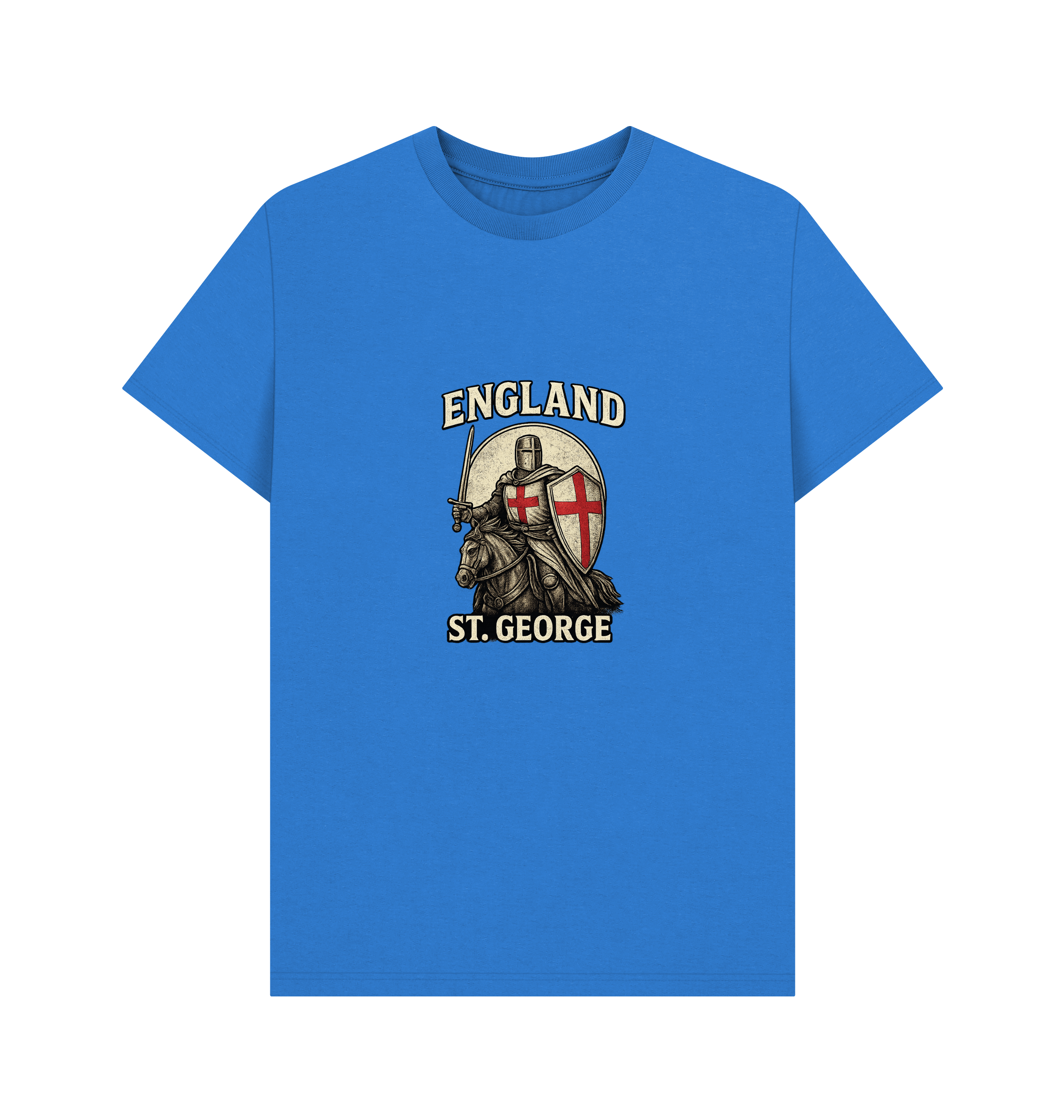 Bright Blue Printed T-shirt Front
