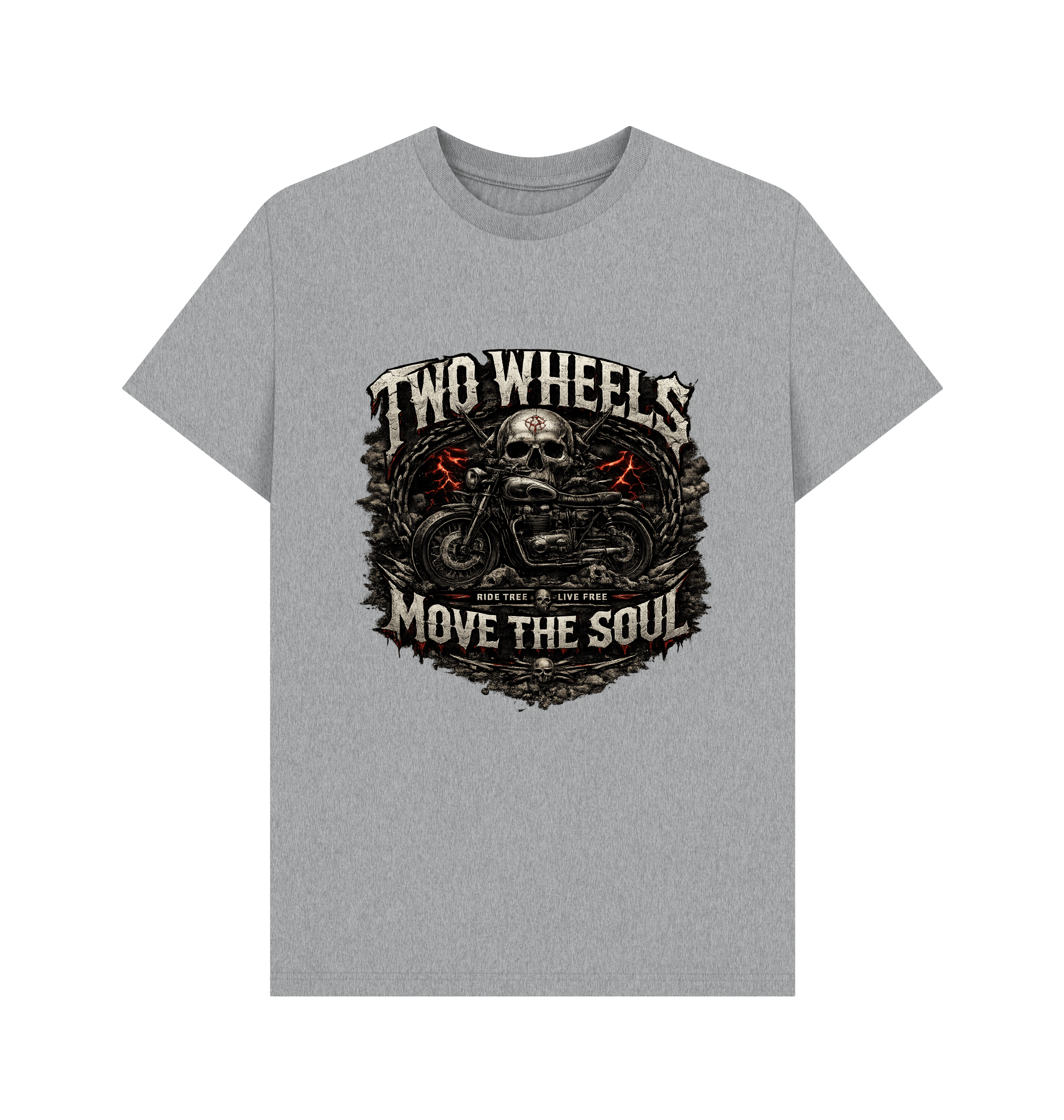 Athletic Grey Printed T-shirt Front