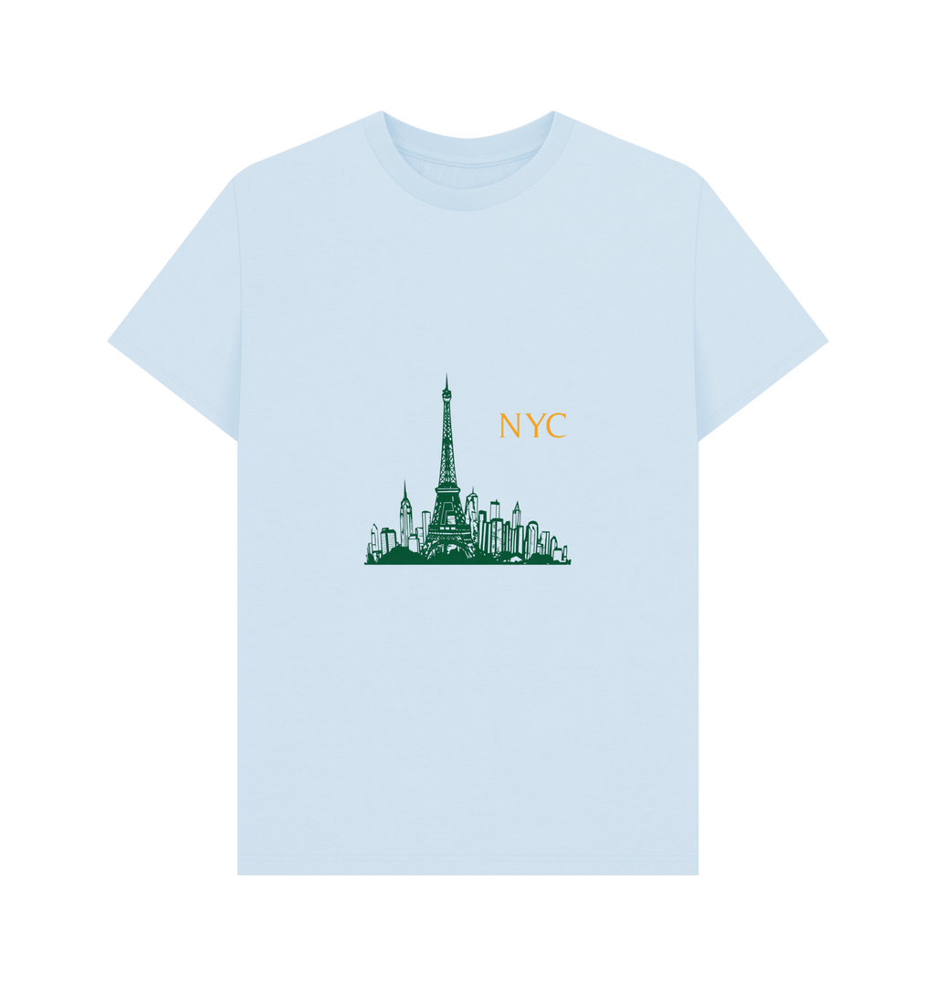 Sky Blue Printed T-shirt Front
