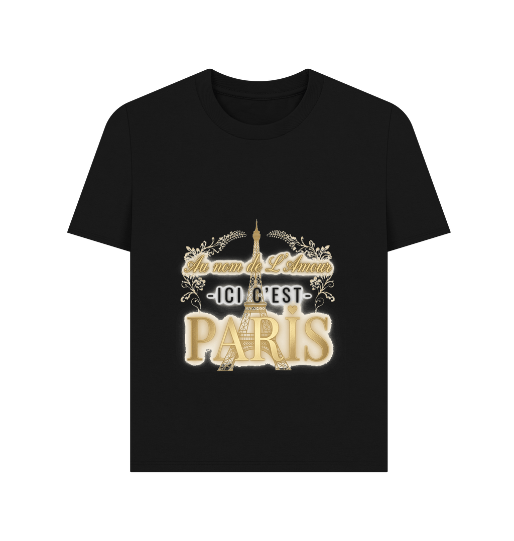 Black Printed T-shirt Front