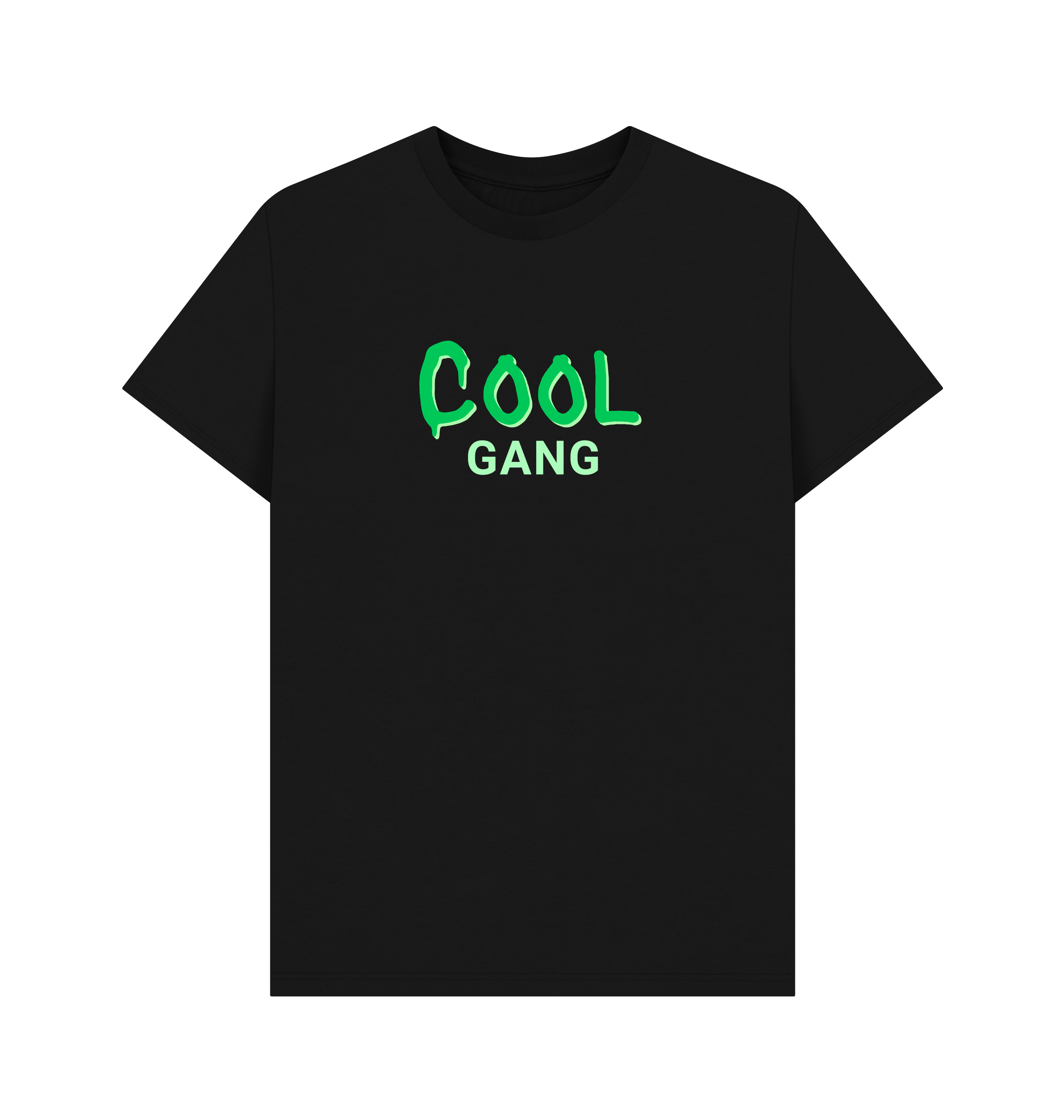 Black Printed T-shirt Front
