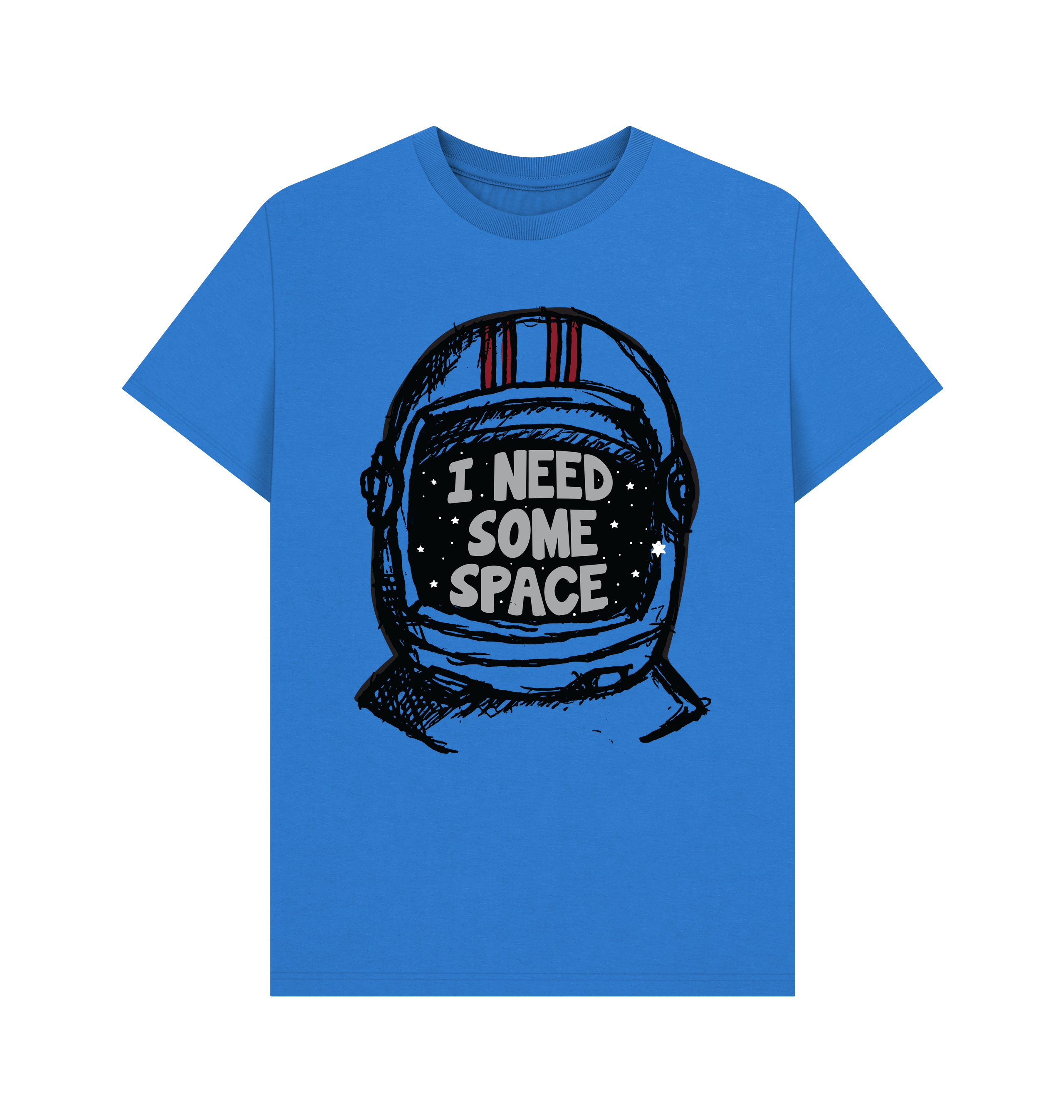 Bright Blue Printed T-shirt Front
