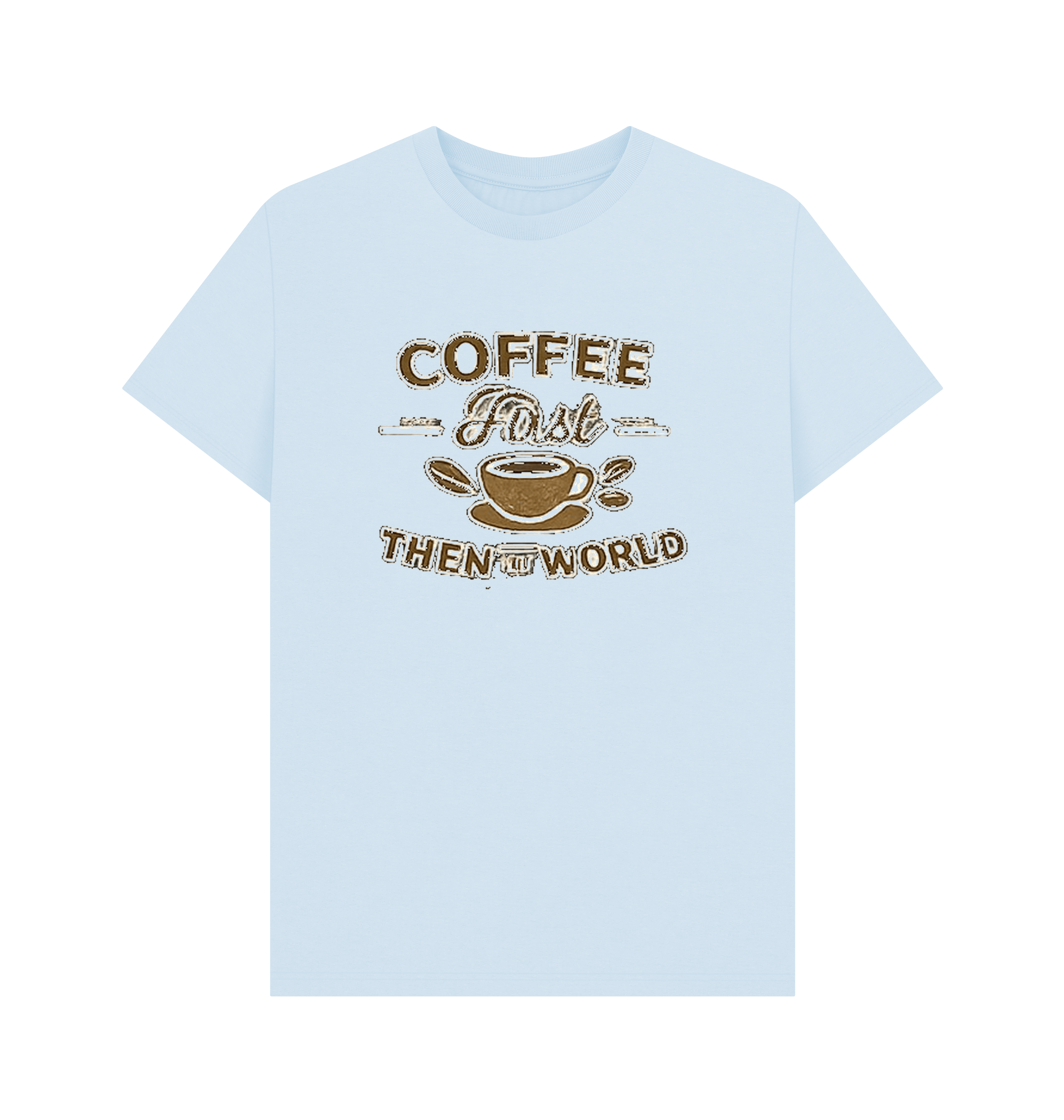 Sky Blue Printed T-shirt Front