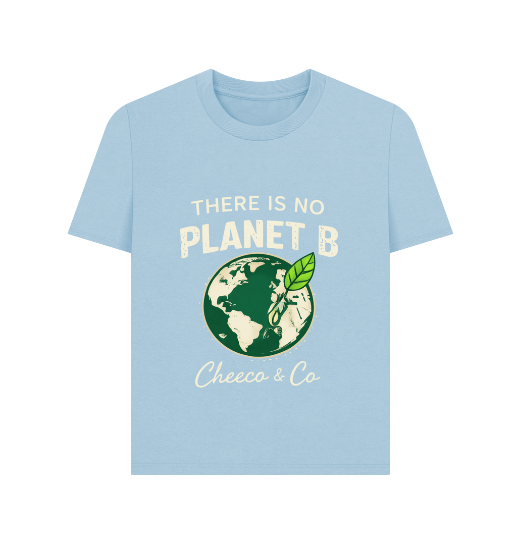 Milky Blue Printed T-shirt Front