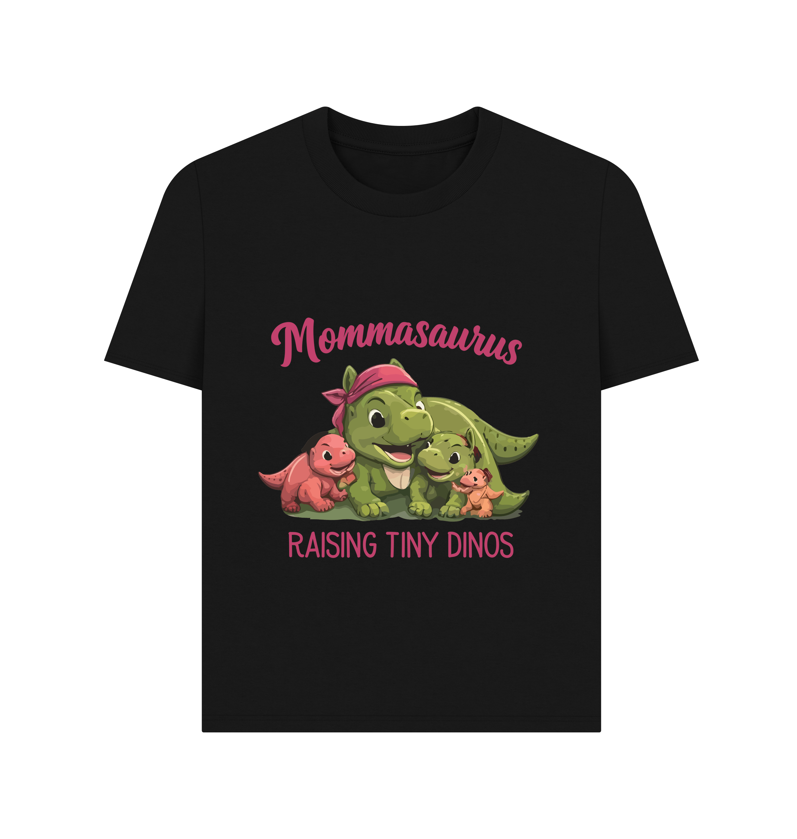 Black Printed T-shirt Front
