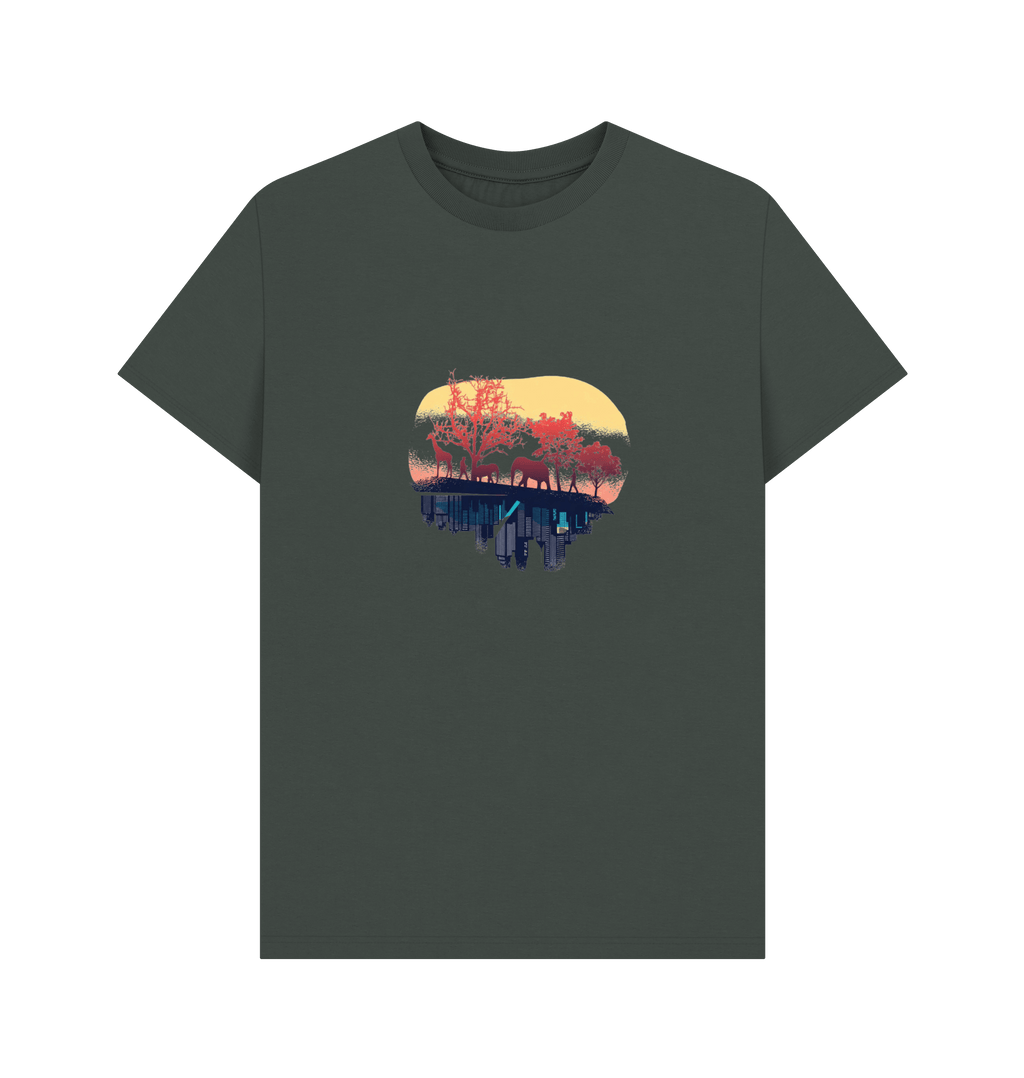 Dark Grey Printed T-shirt Front