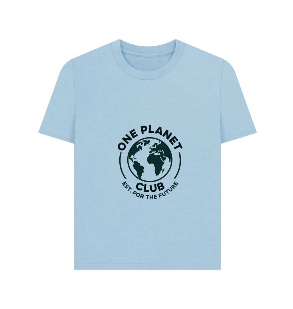 Milky Blue Printed T-shirt Front