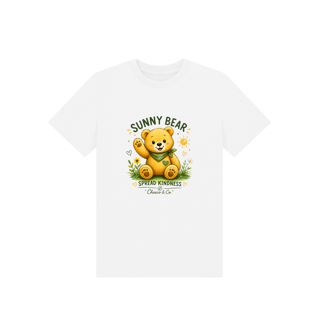 White Printed Kids T-Shirt Front