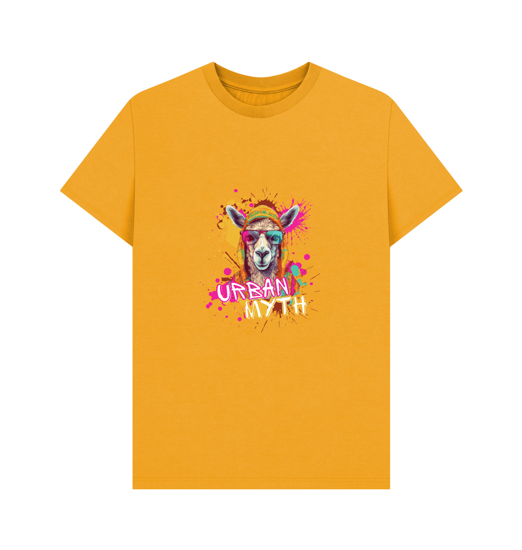 Mustard Printed T-shirt Front