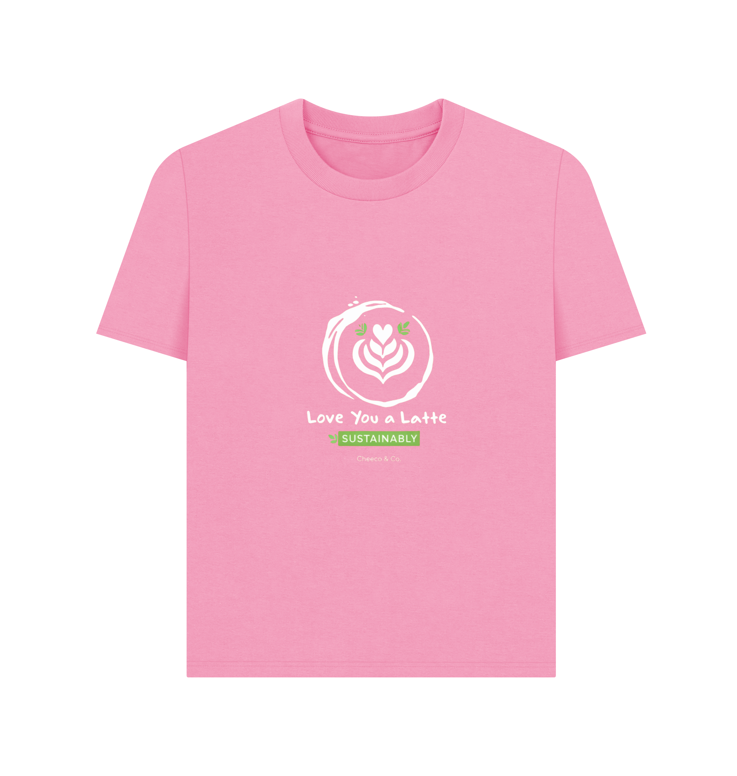 Rose Pink Printed T-shirt Front