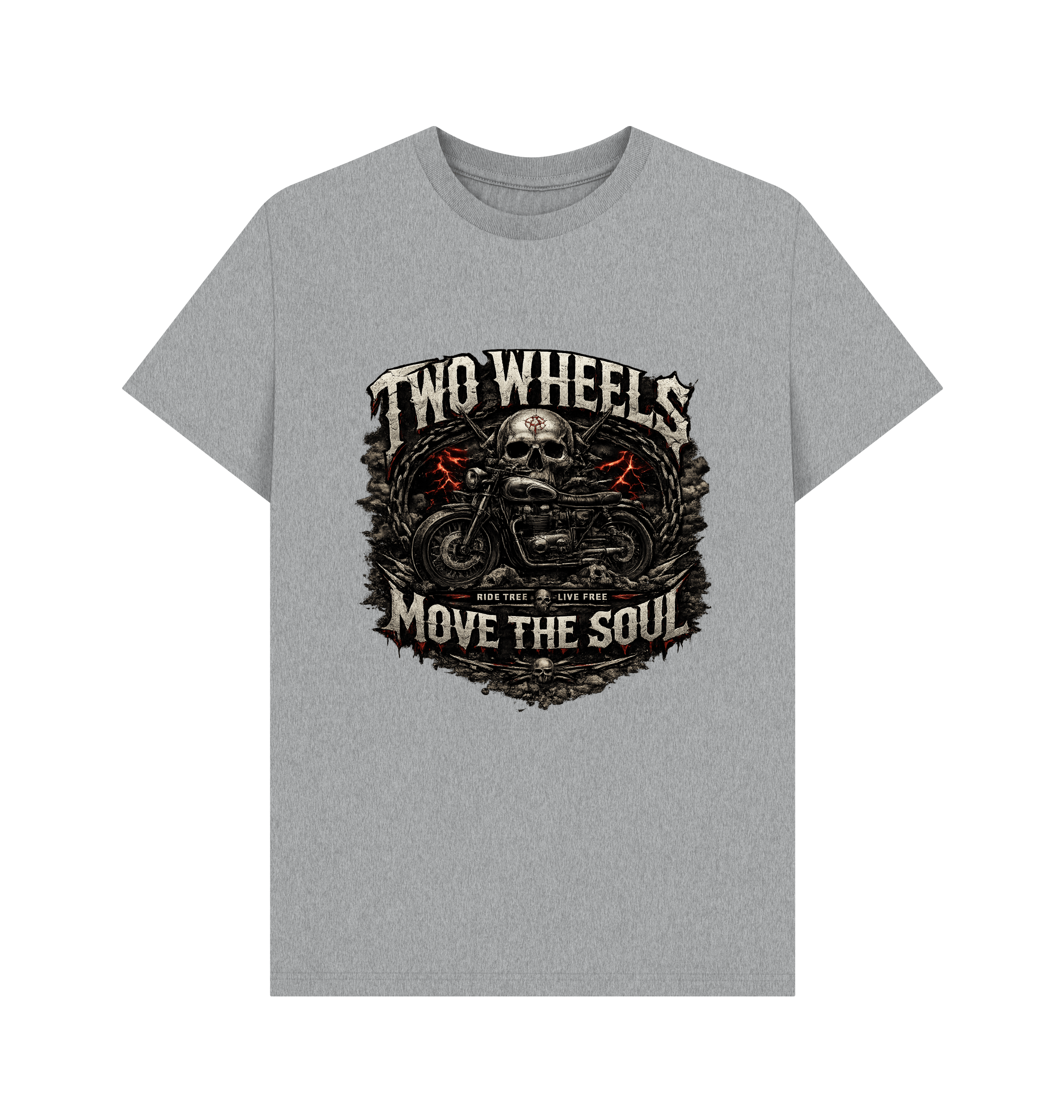 Athletic Grey Printed T-shirt Front