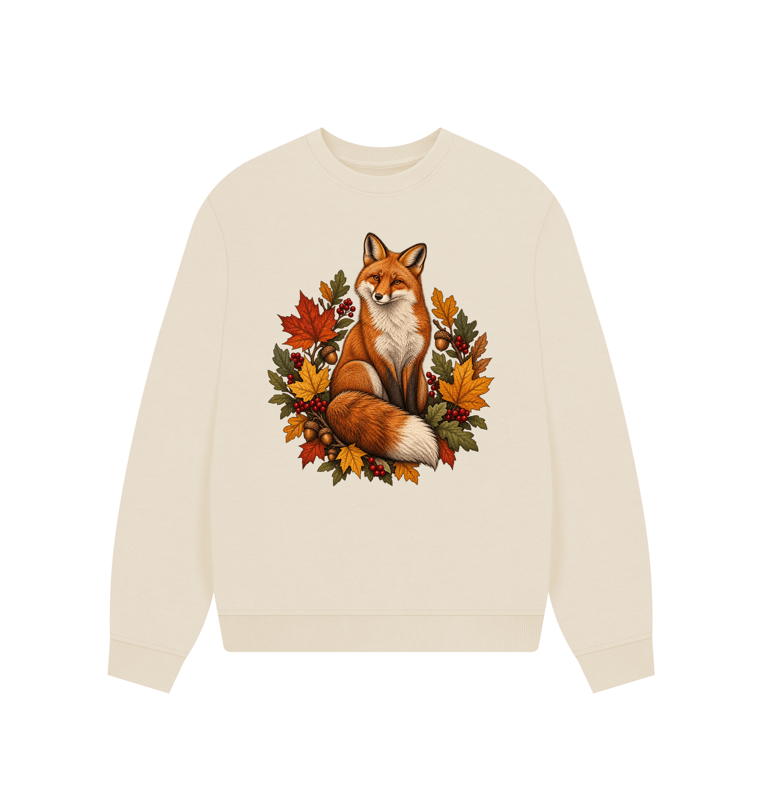 Oat Printed Sweater Front