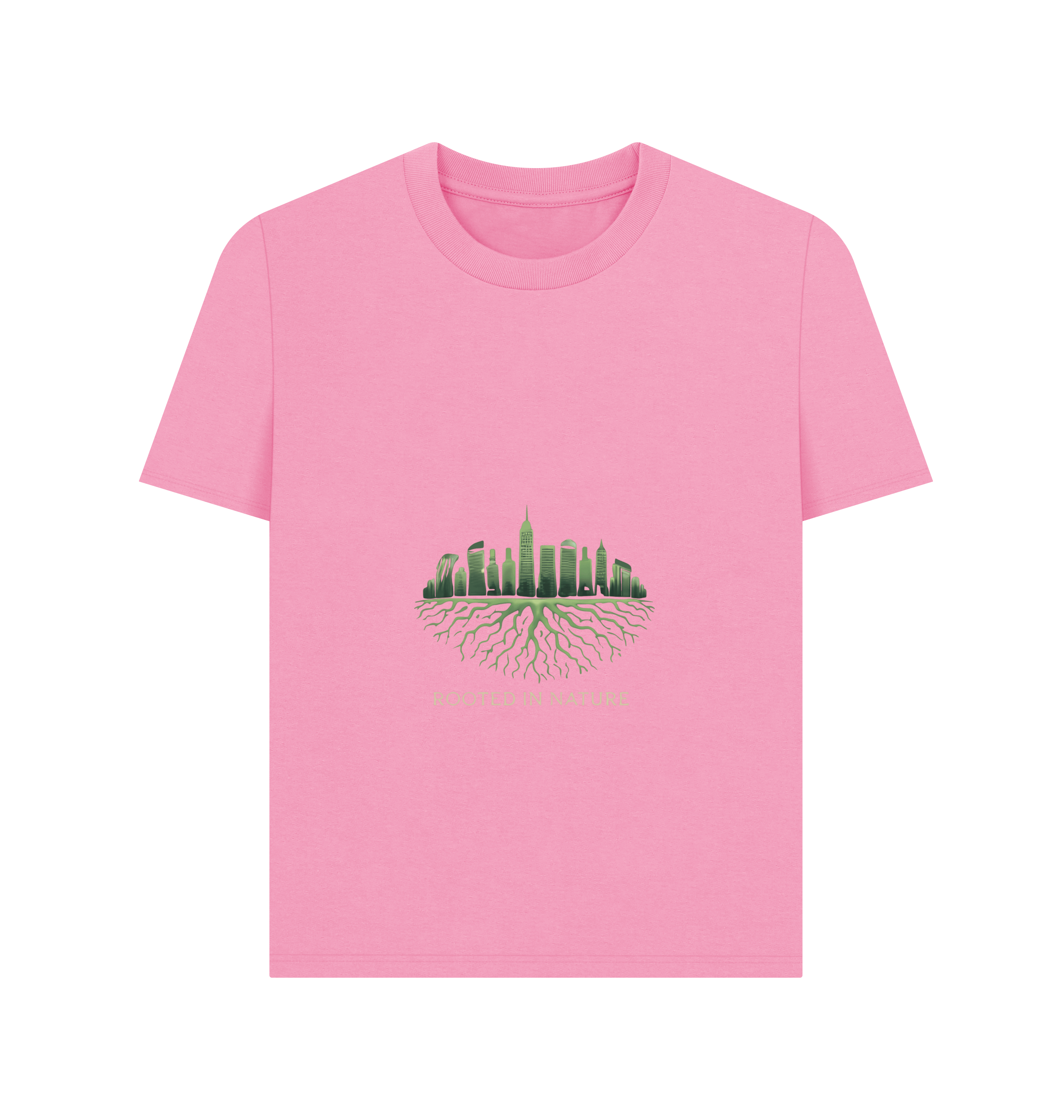 Rose Pink Printed T-shirt Front