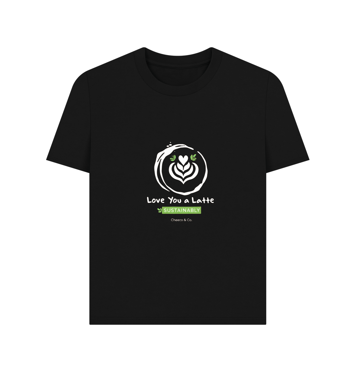 Black Printed T-shirt Front