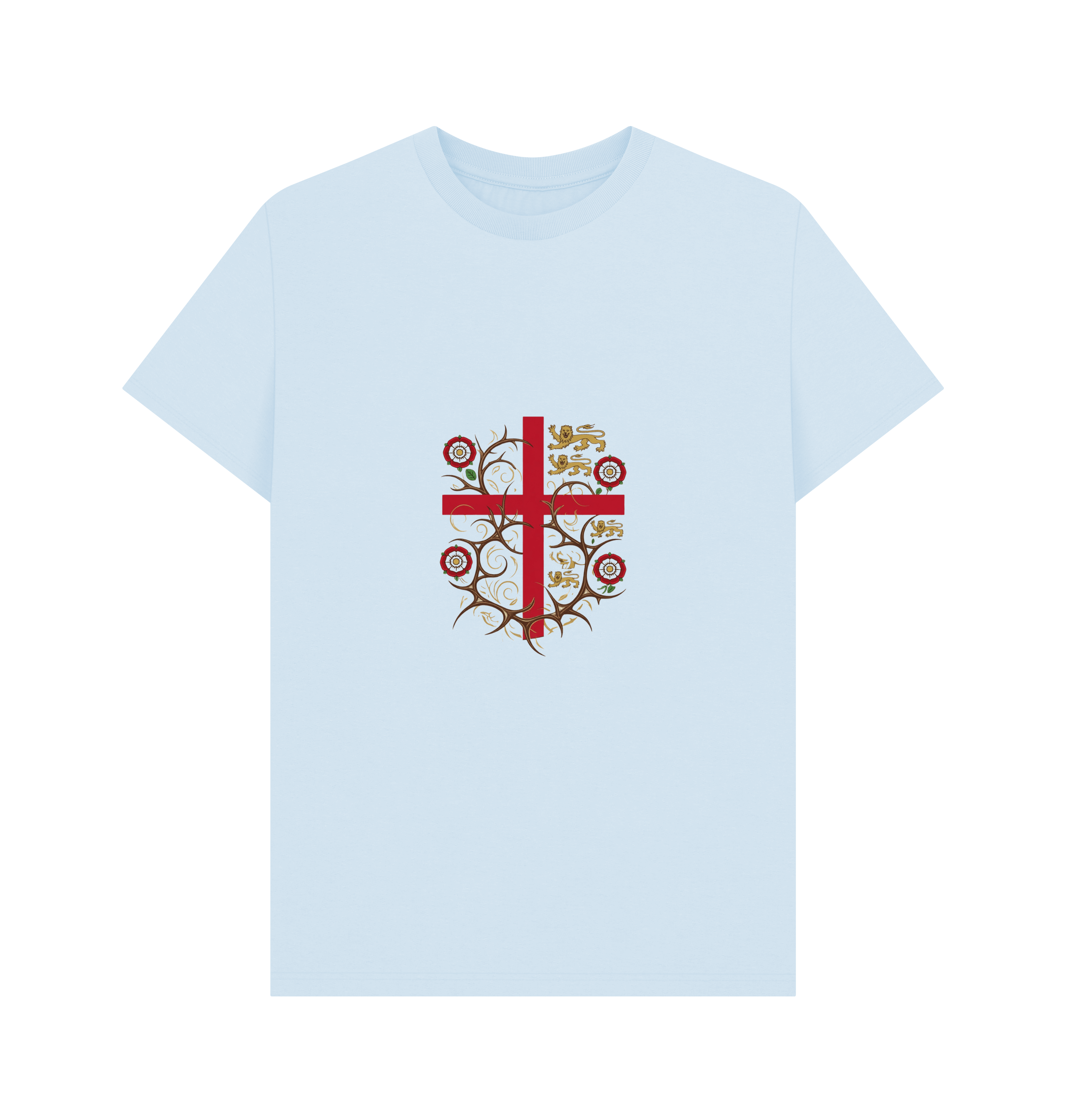 Sky Blue Printed T-shirt Front