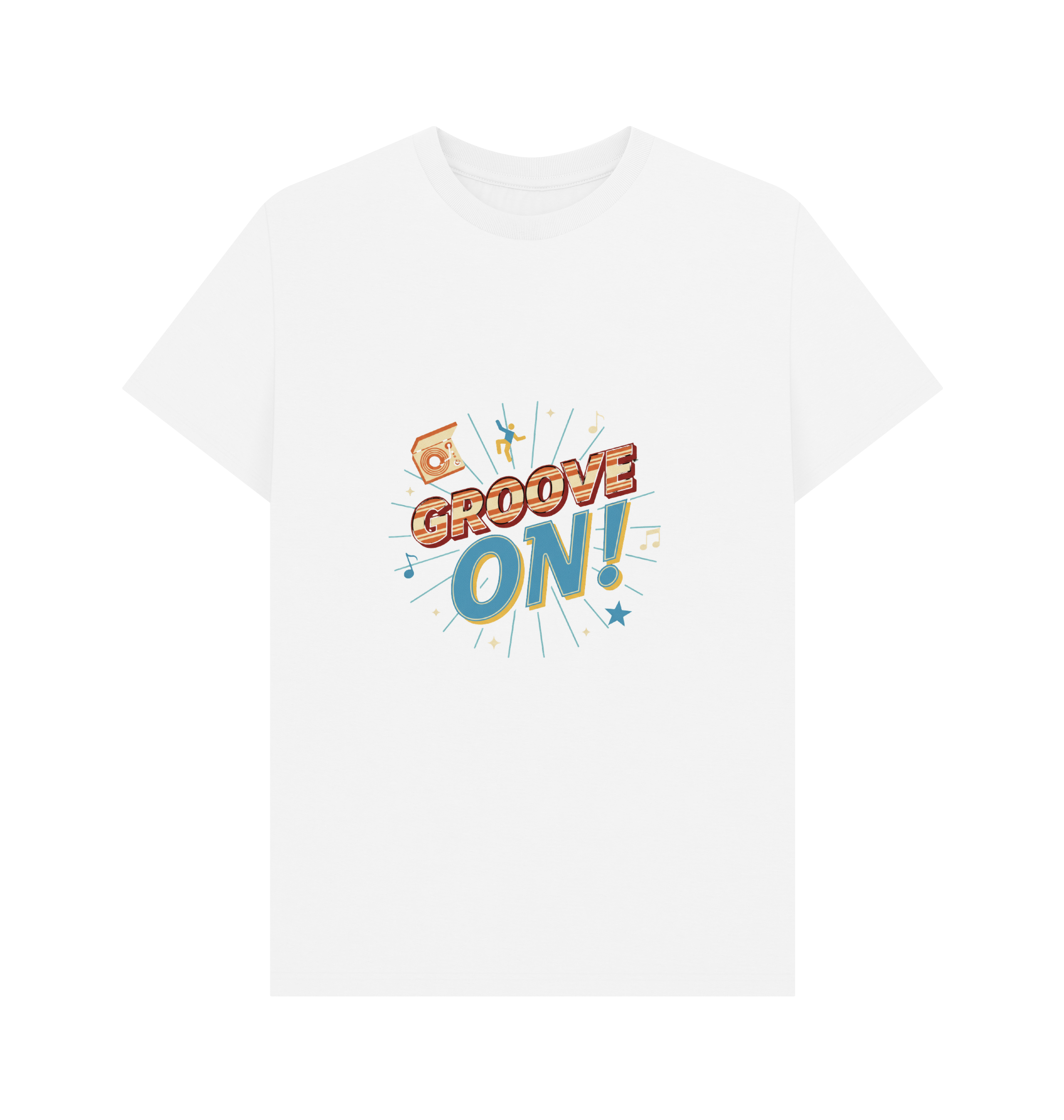White Printed T-shirt Front