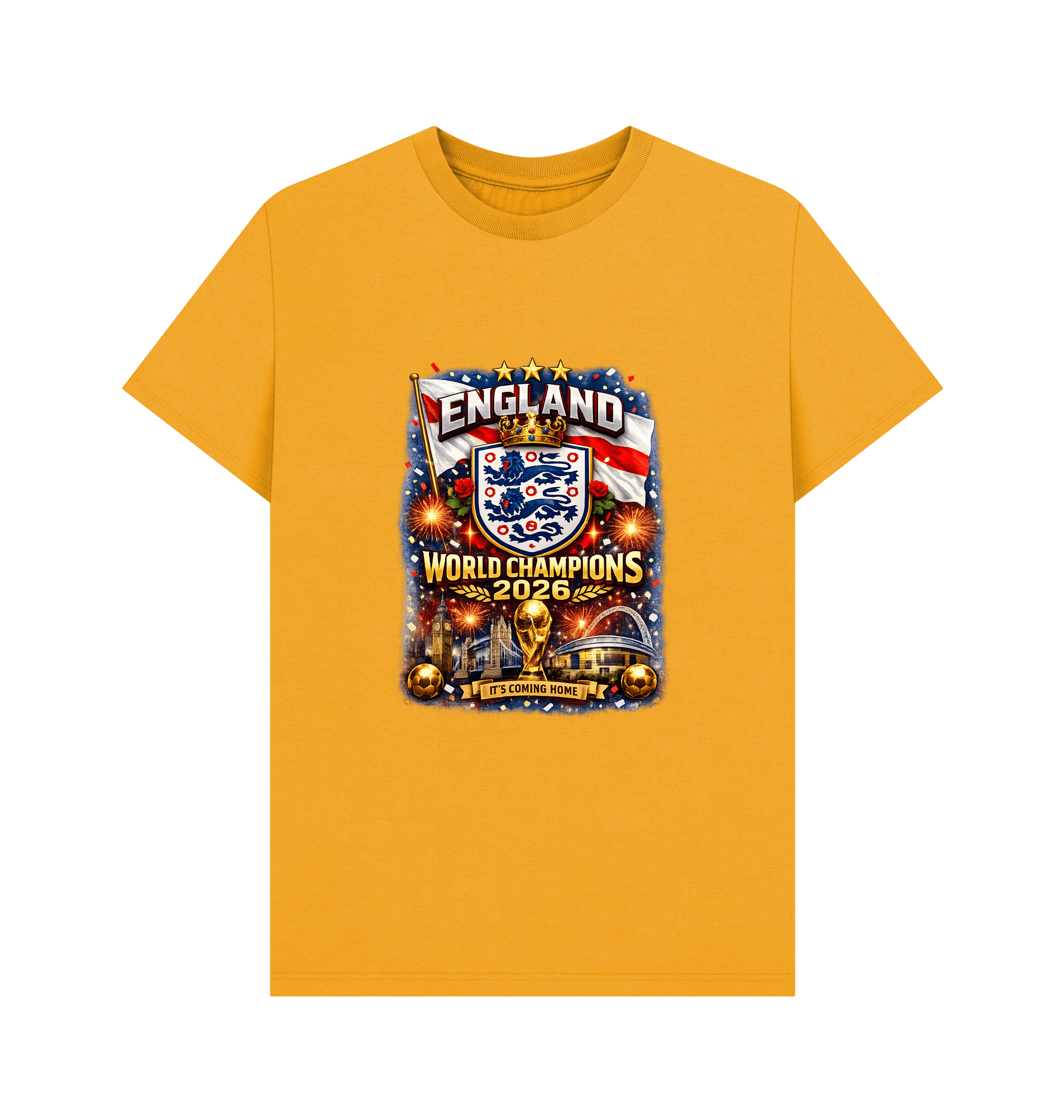Mustard Printed T-shirt Front