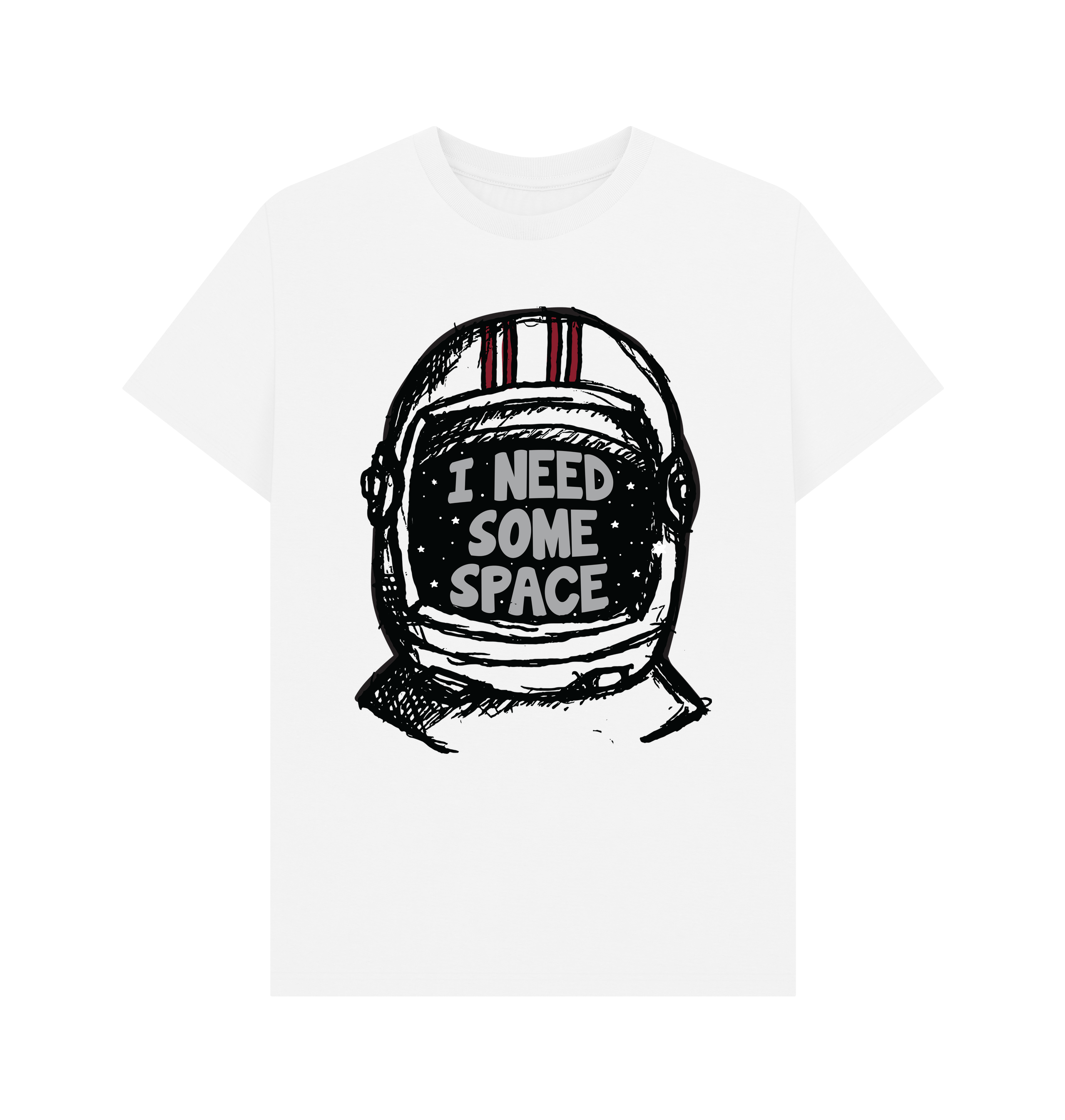 White Printed T-shirt Front