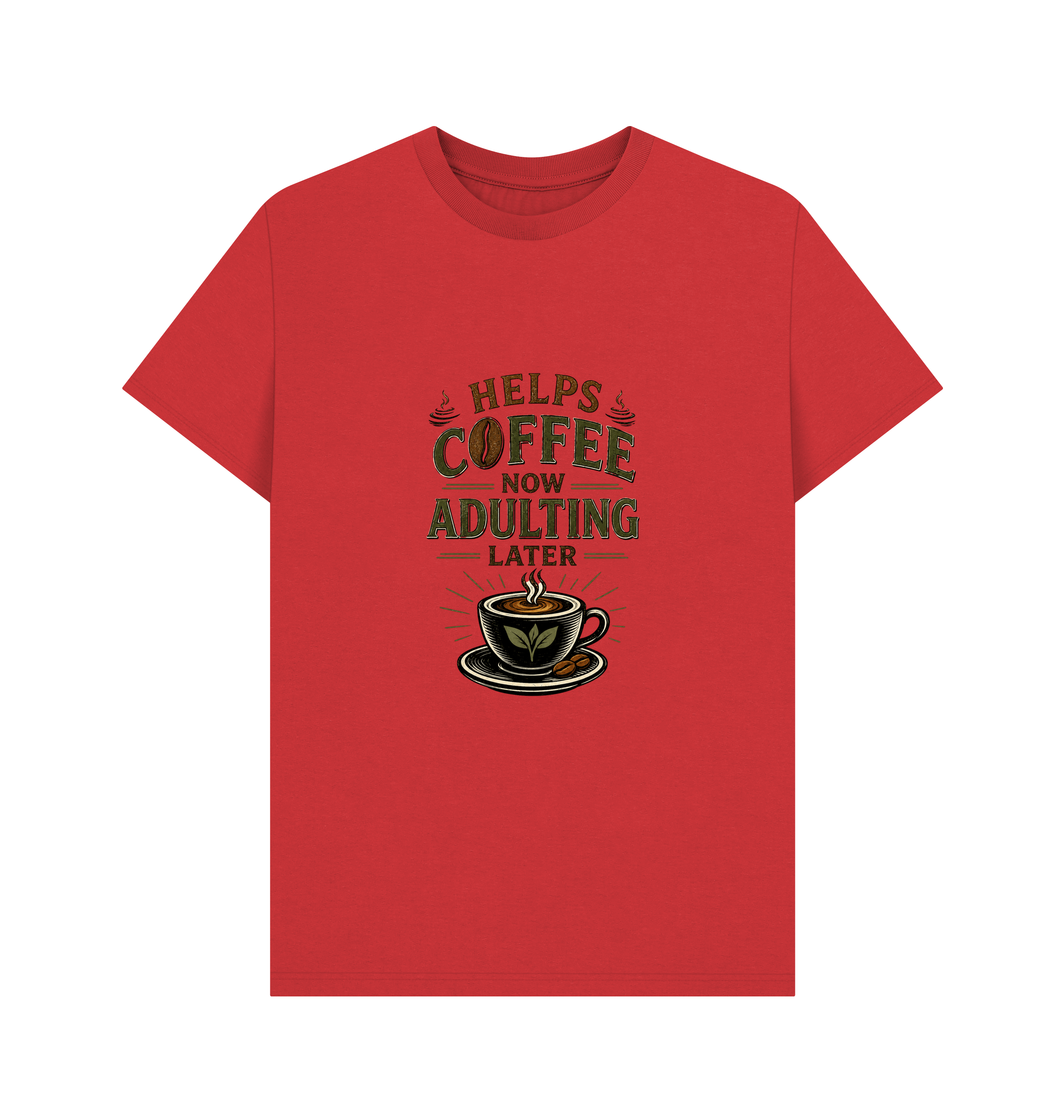 Red Printed T-shirt Front