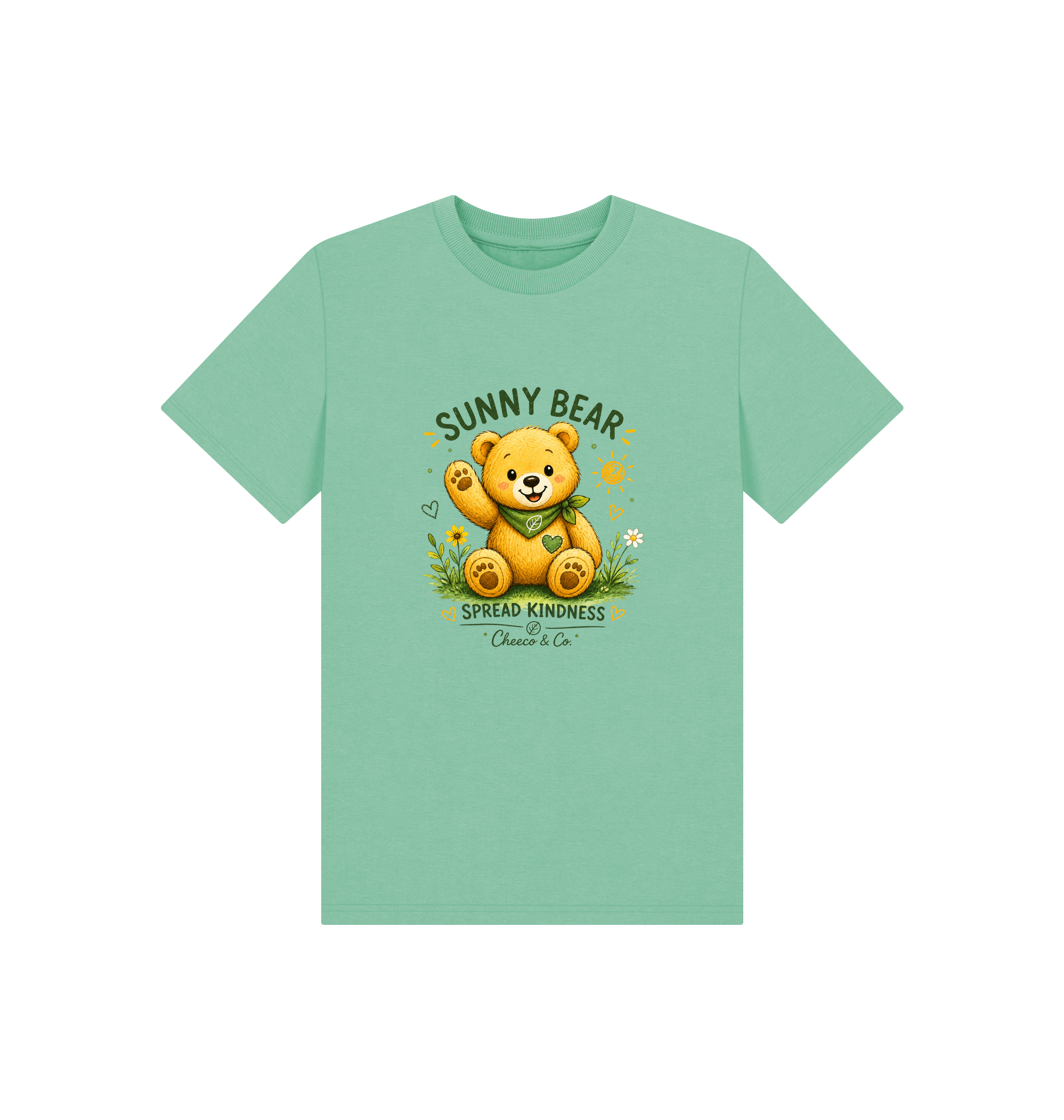 Peppermint Printed Kids T-Shirt Front
