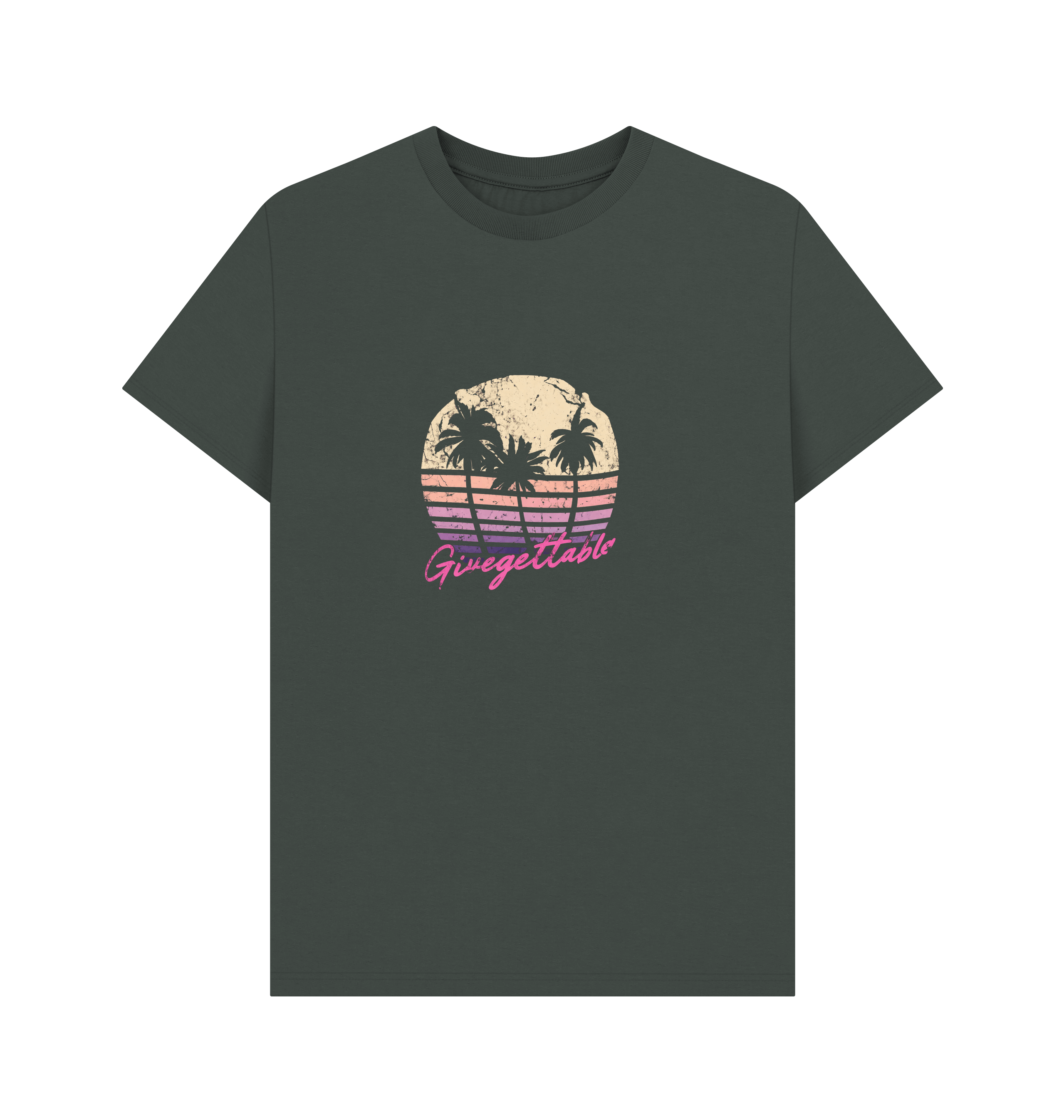 Dark Grey Printed T-shirt Front